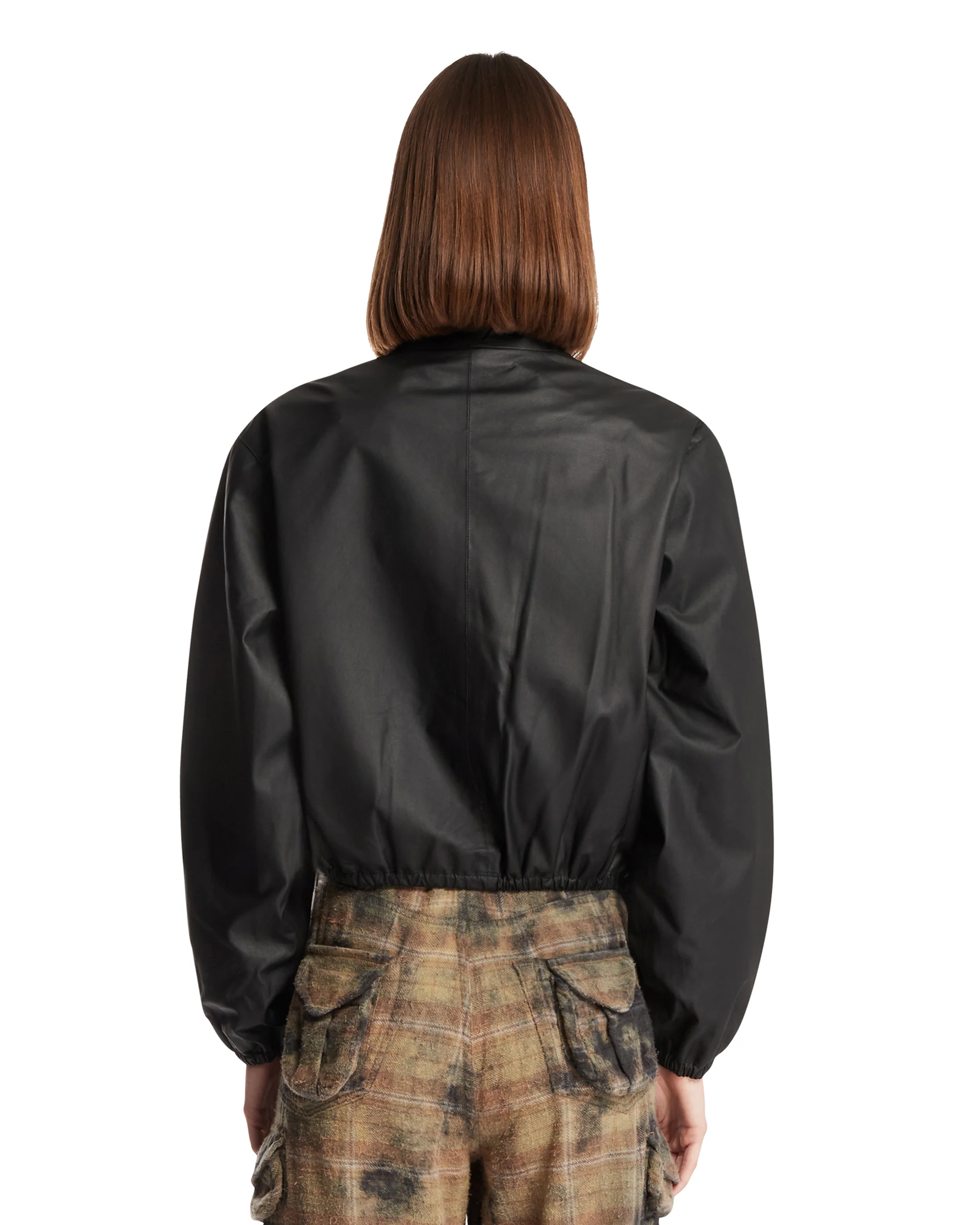 Track Jacket In Pelle Nera - Image 5