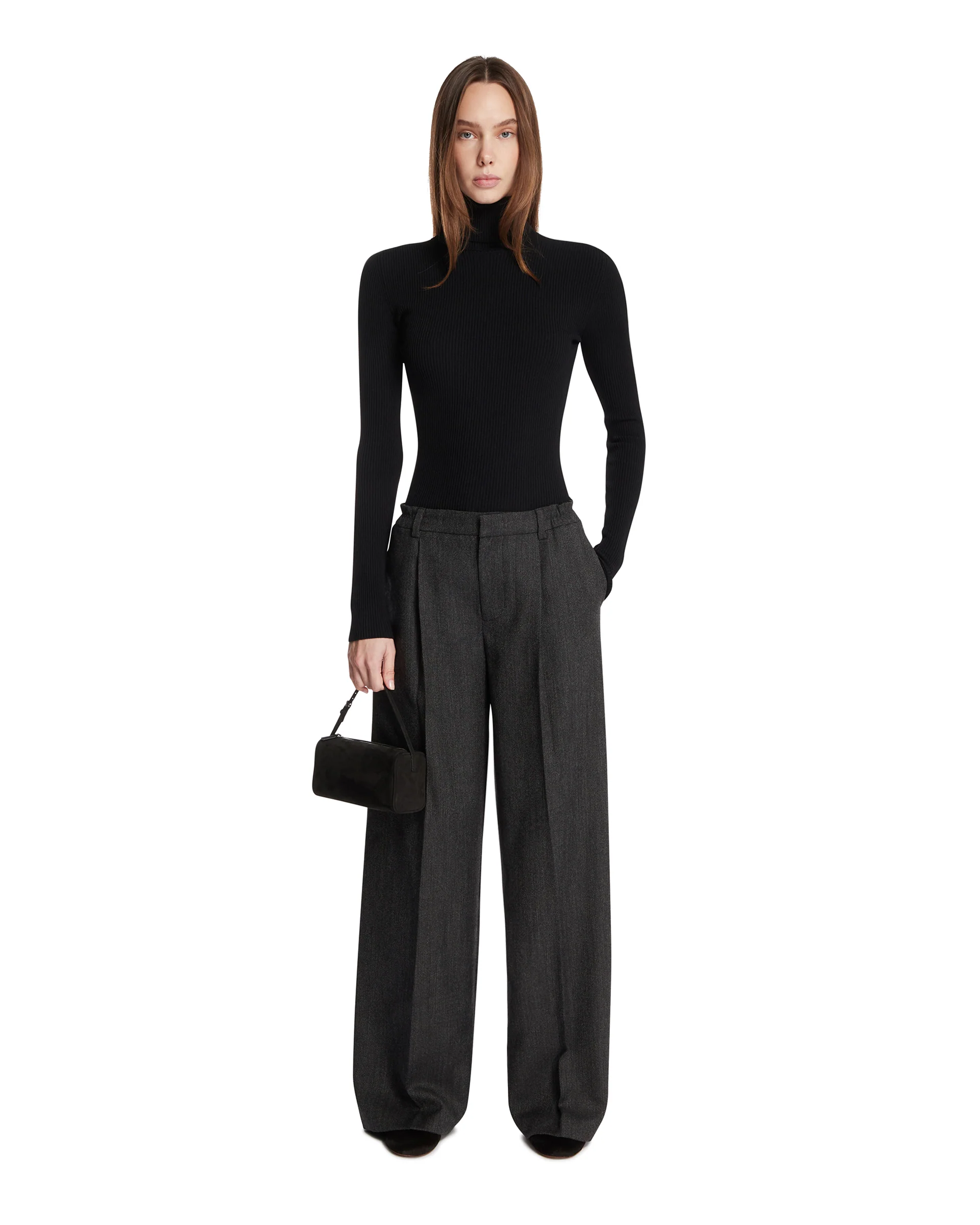 Pantaloni Sartoriali In Lana Grigi - Image 3