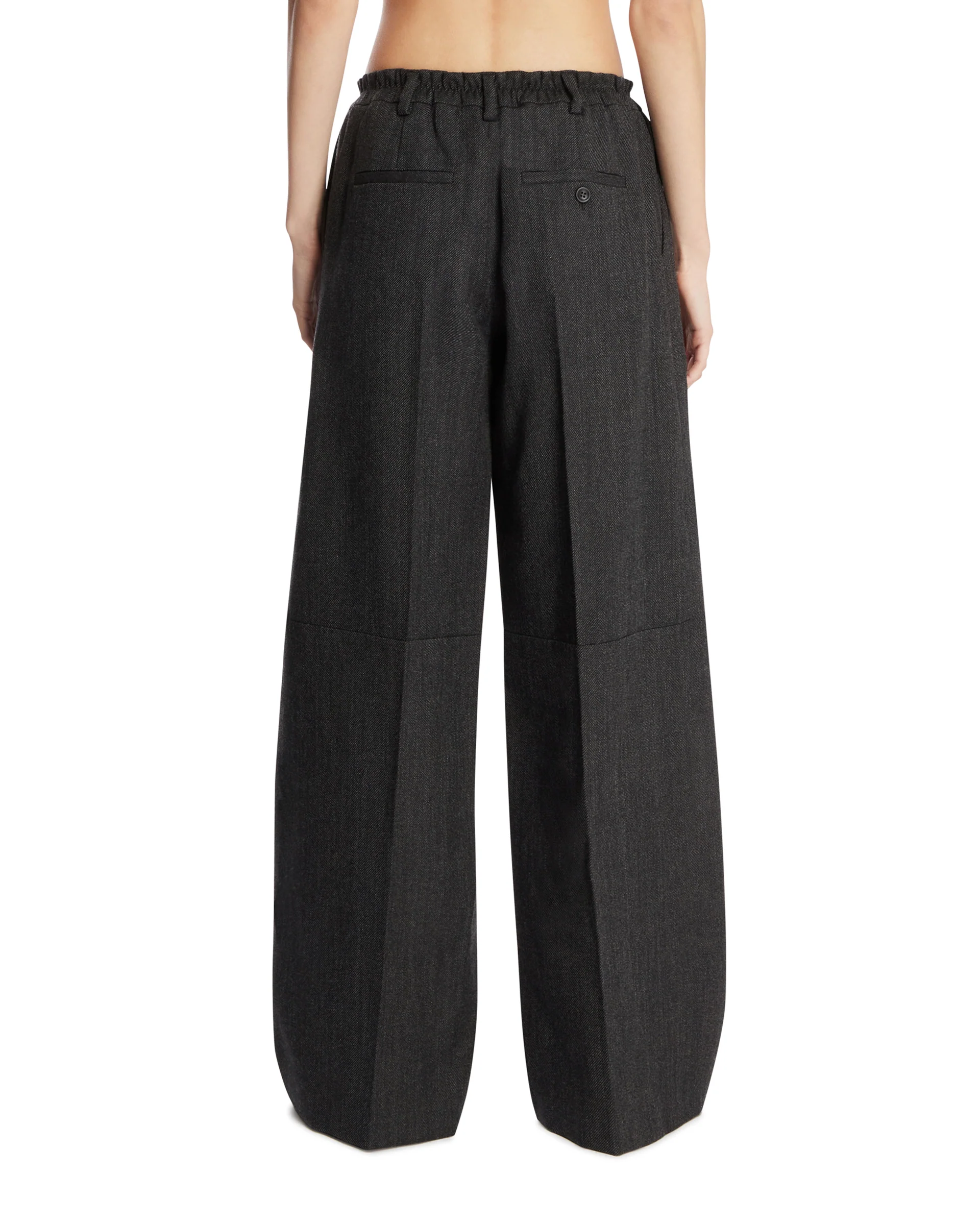 Pantaloni Sartoriali In Lana Grigi - Image 5