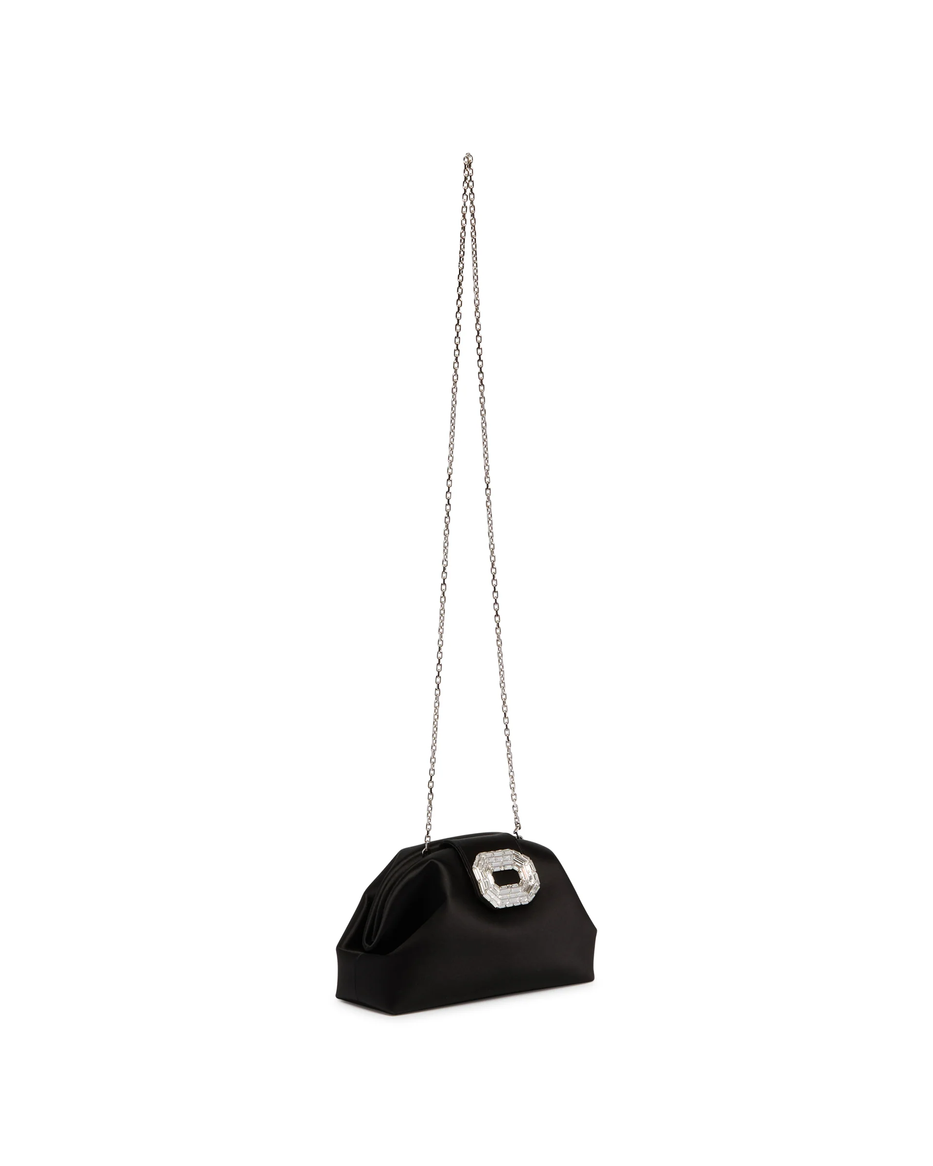 Camelia Clutch In Satin Nera - Image 3