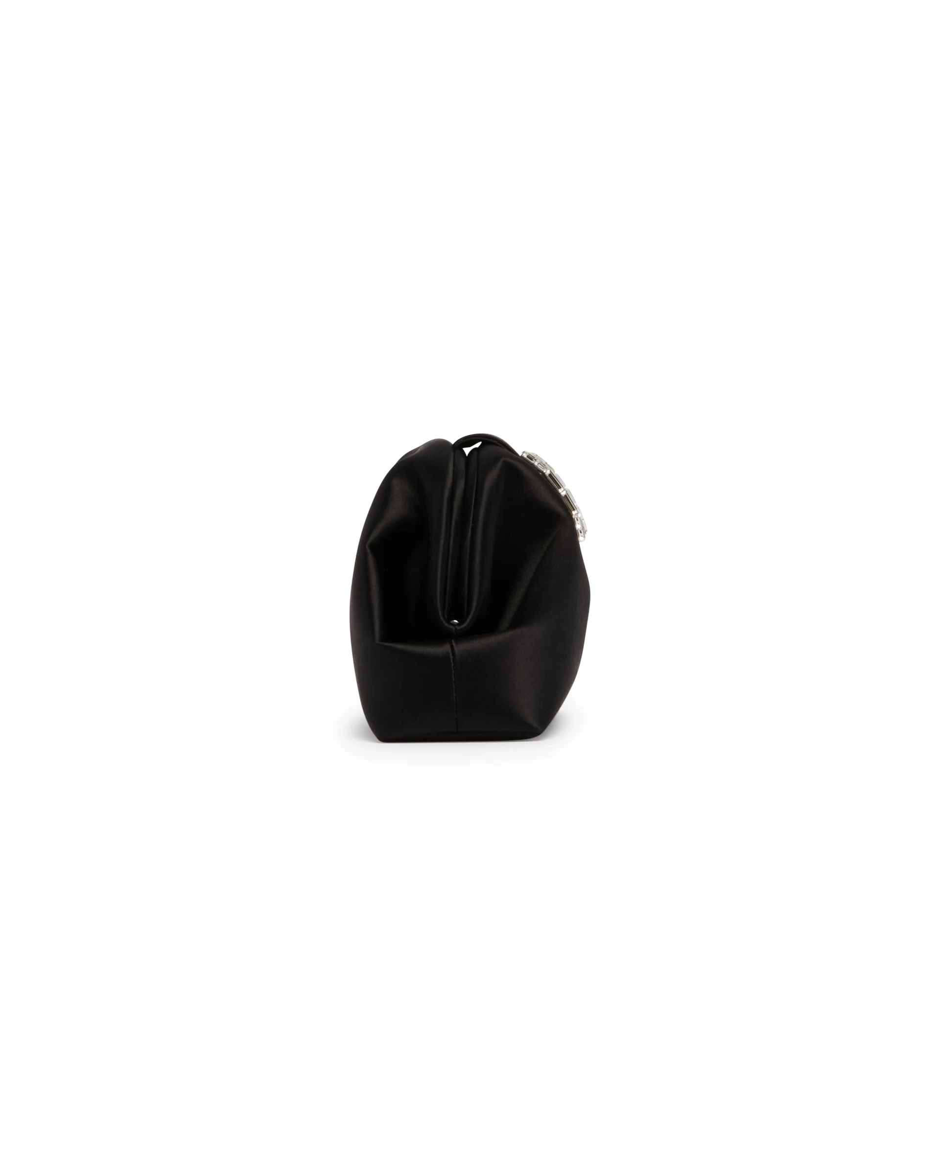 Camelia Clutch In Satin Nera - Image 6