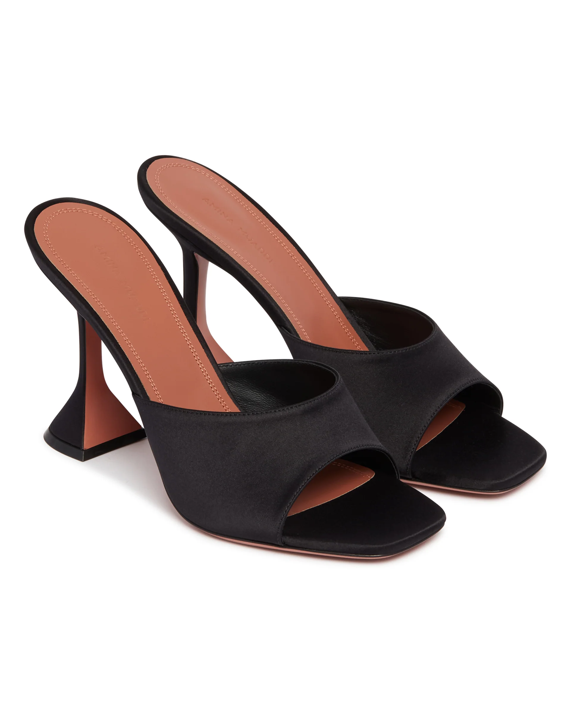 Mules Lupita In Raso Nero - Image 3