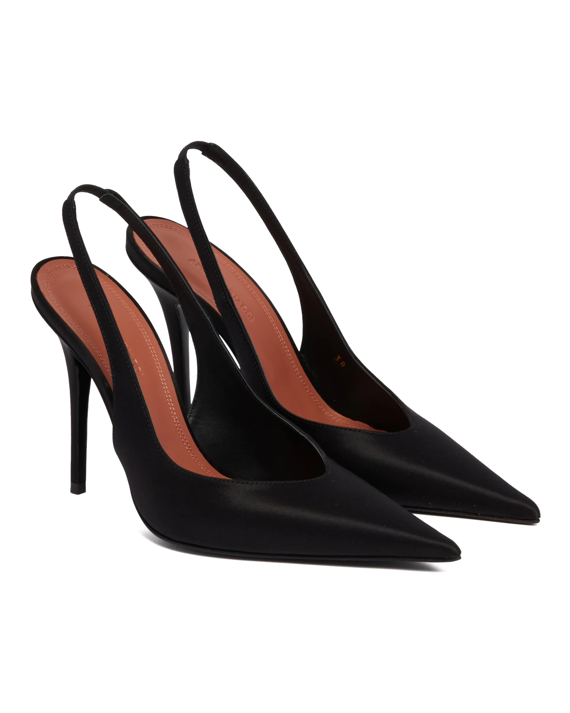 Slingback Anok In Satin Nere - Image 3