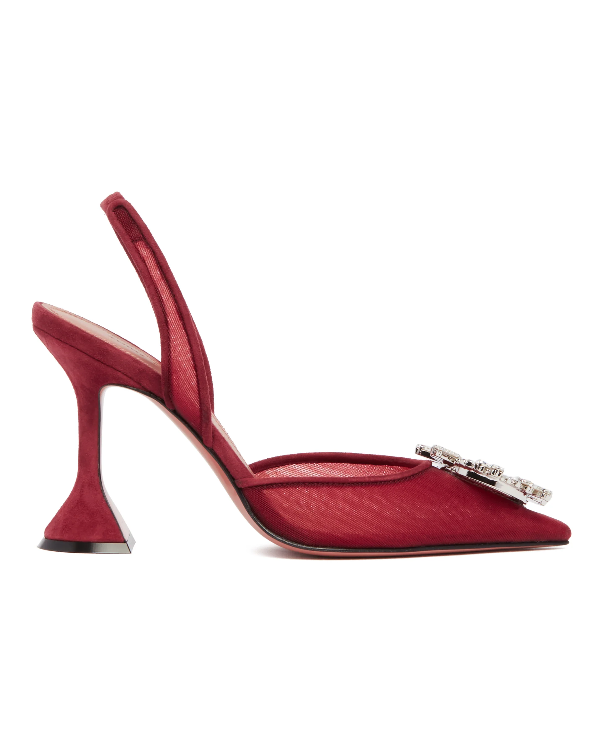 Decollete Begum In Mesh Burgundy - Image 2
