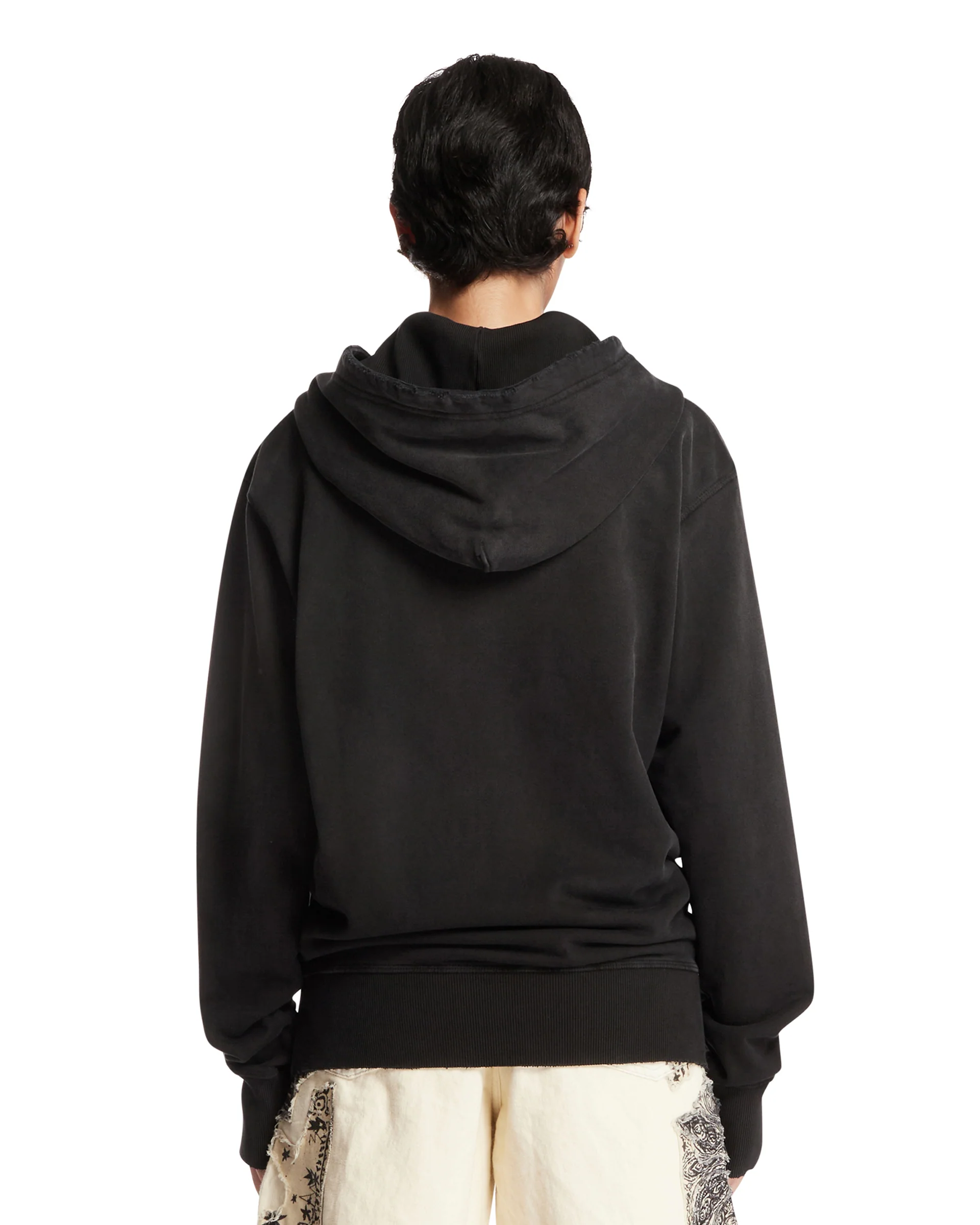 Felpa Con Zip In Cotone Nera - Image 5