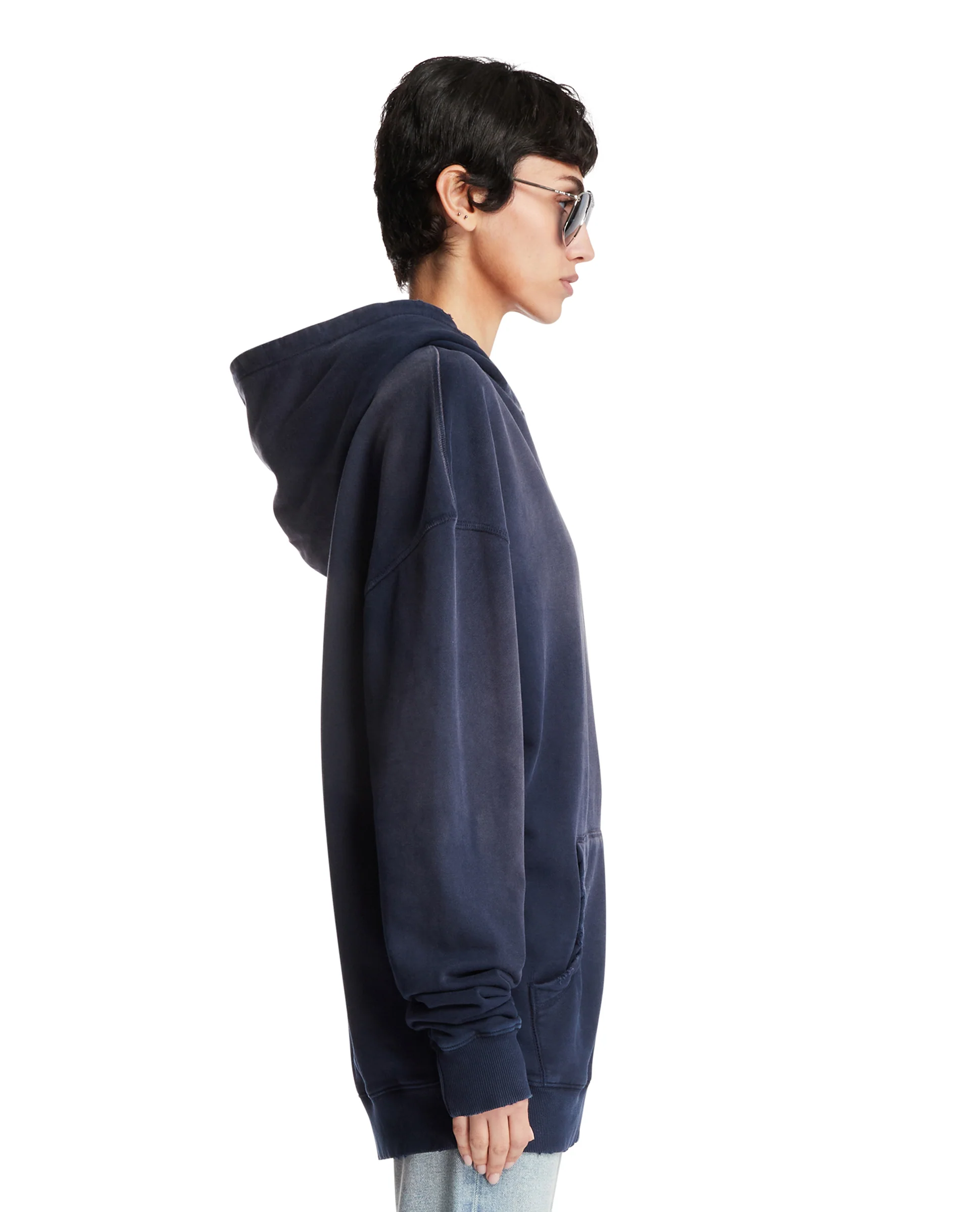 Felpa Oversize In Cotone Blu - Image 4