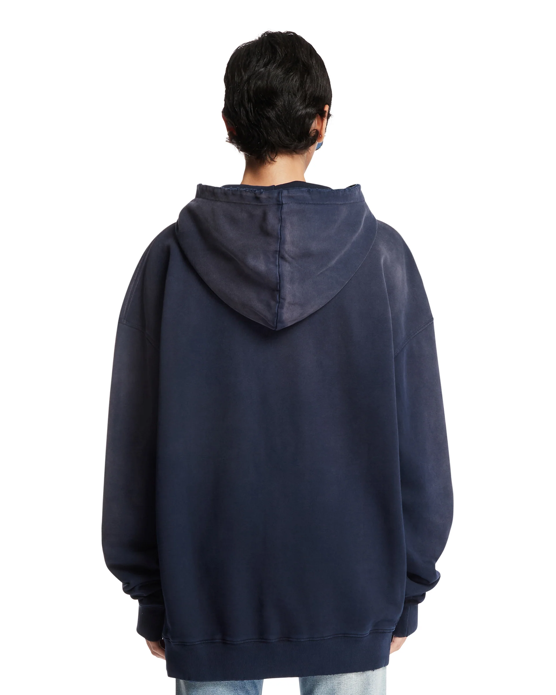 Felpa Oversize In Cotone Blu - Image 5