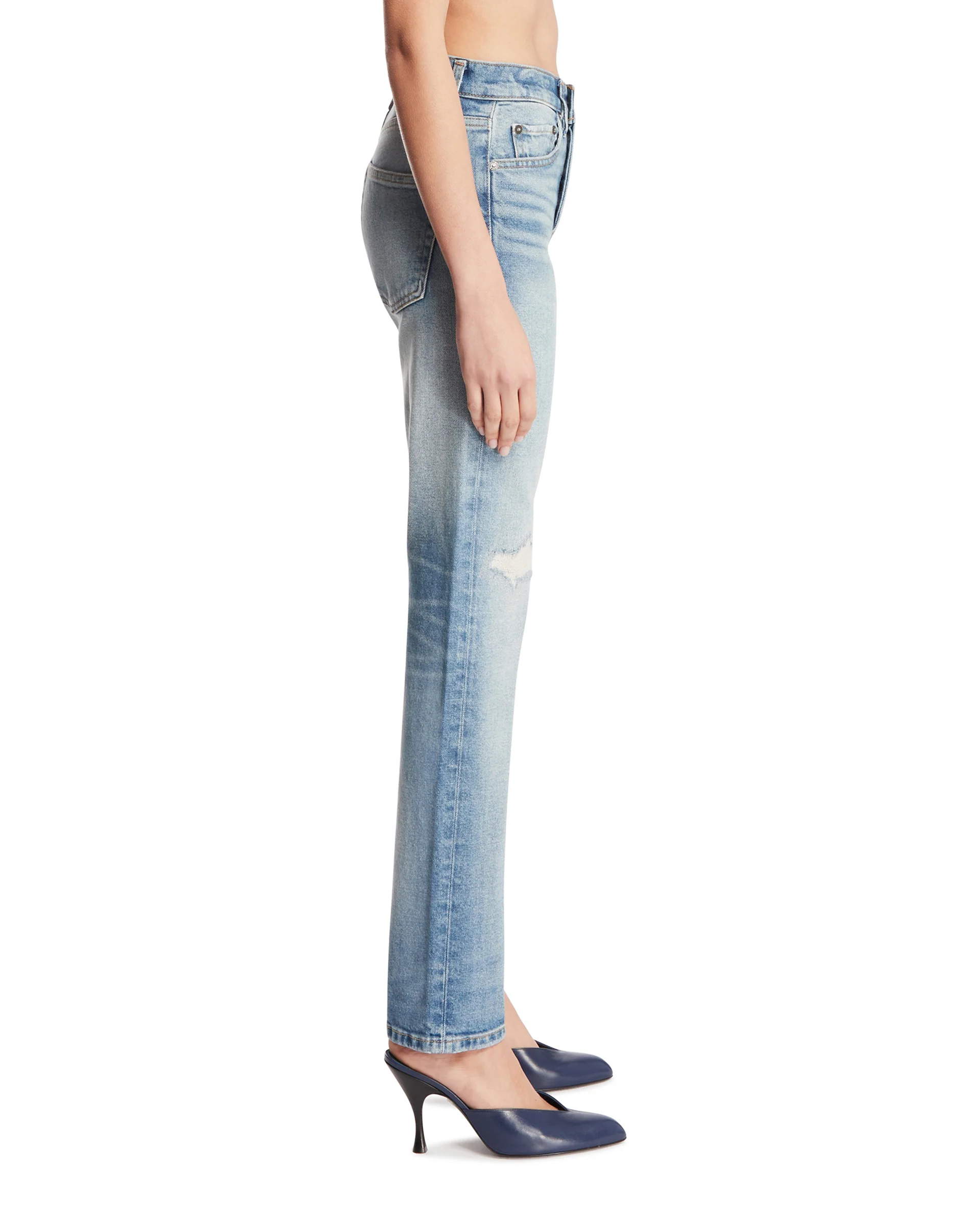 Jeans A Gamba Dritta Blu - Image 4