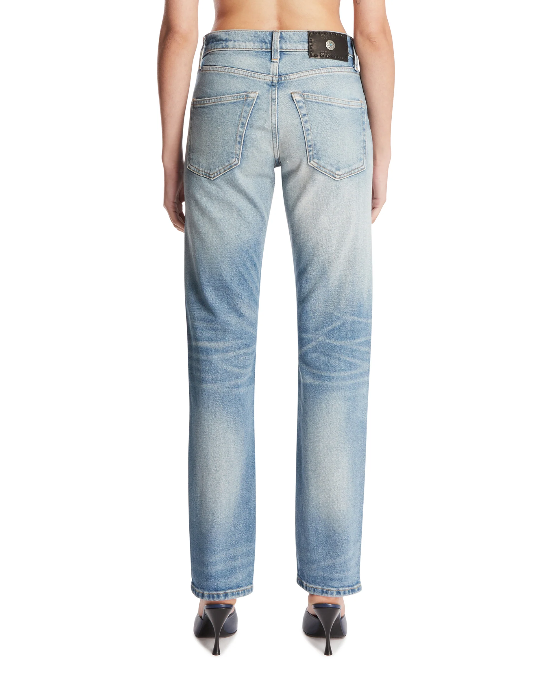 Jeans A Gamba Dritta Blu - Image 5