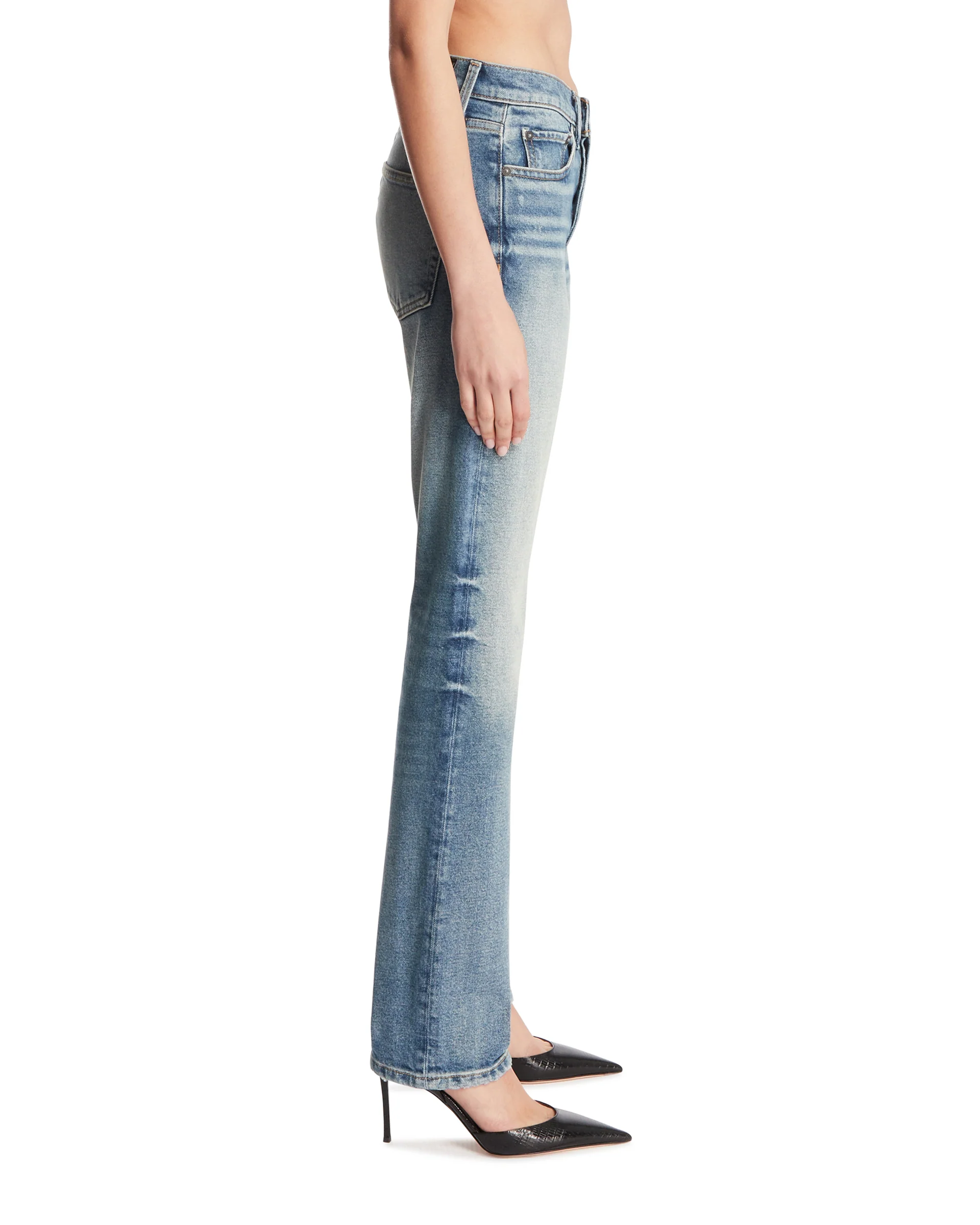 Jeans A Gamba Dritta Blu - Image 4