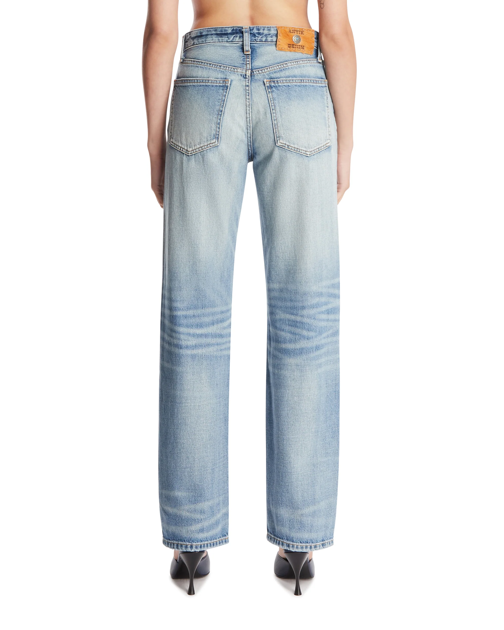 Jeans A Gamba Dritta Blu - Image 5