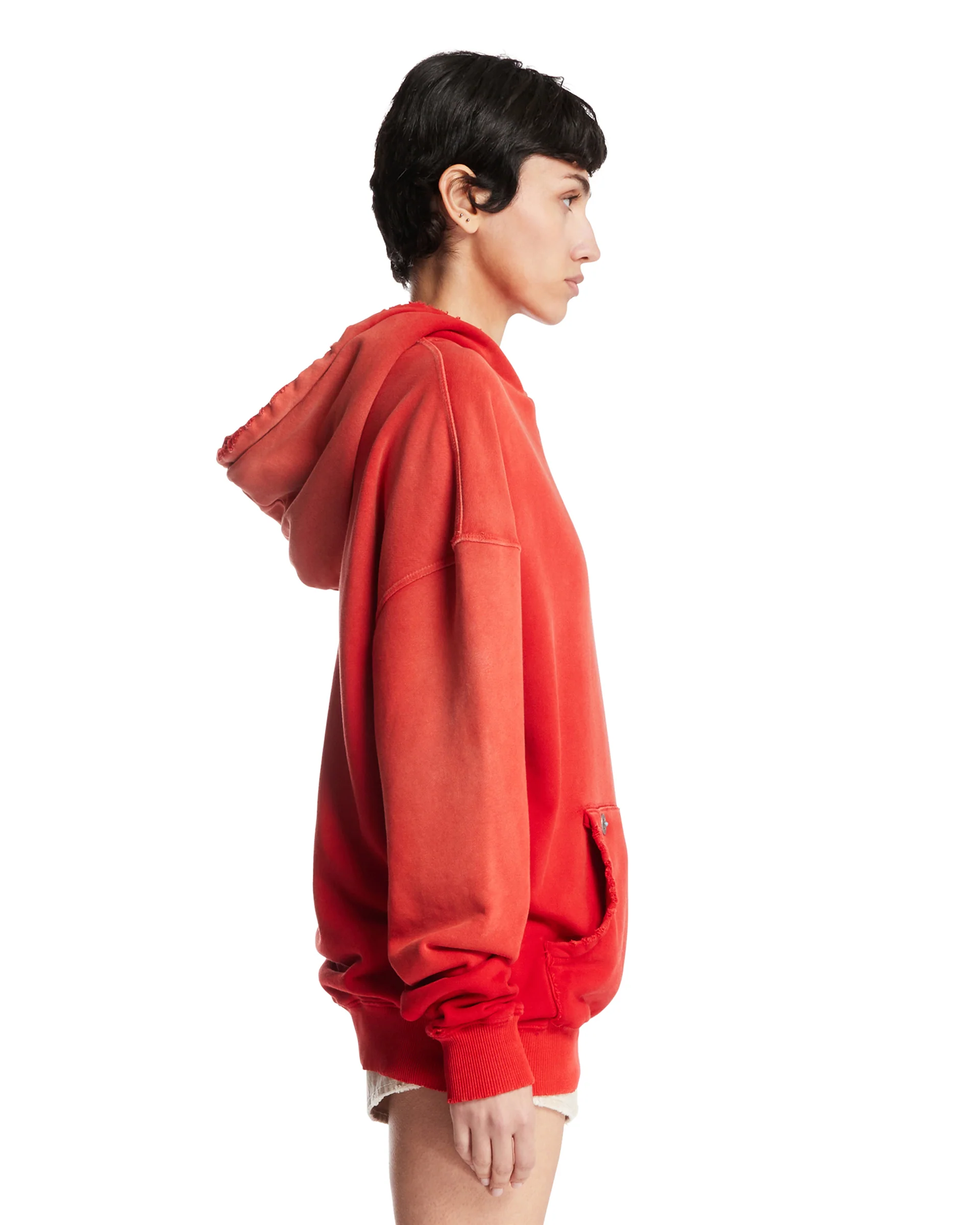 Felpa Oversize In Cotone Rossa - Image 4