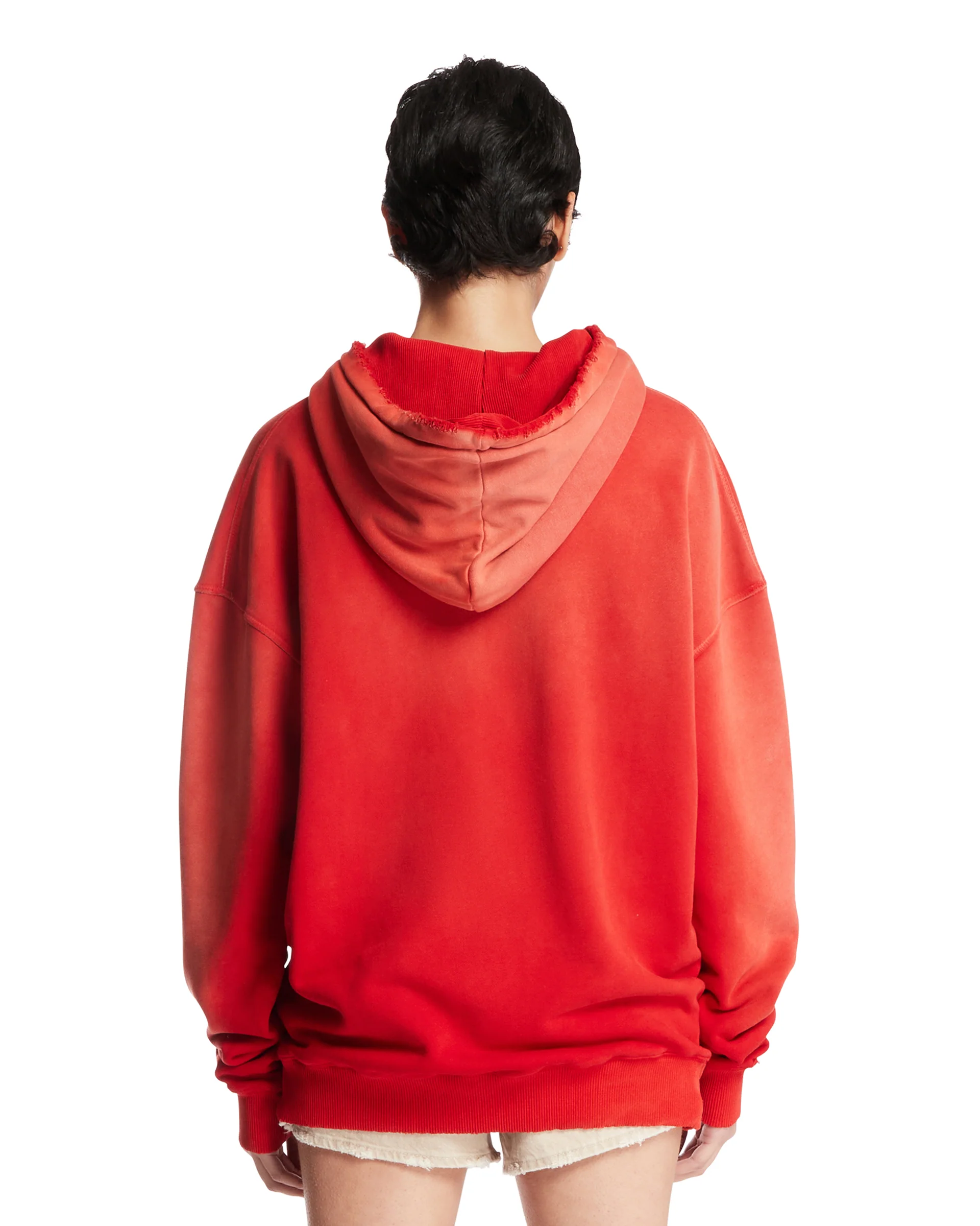 Felpa Oversize In Cotone Rossa - Image 5