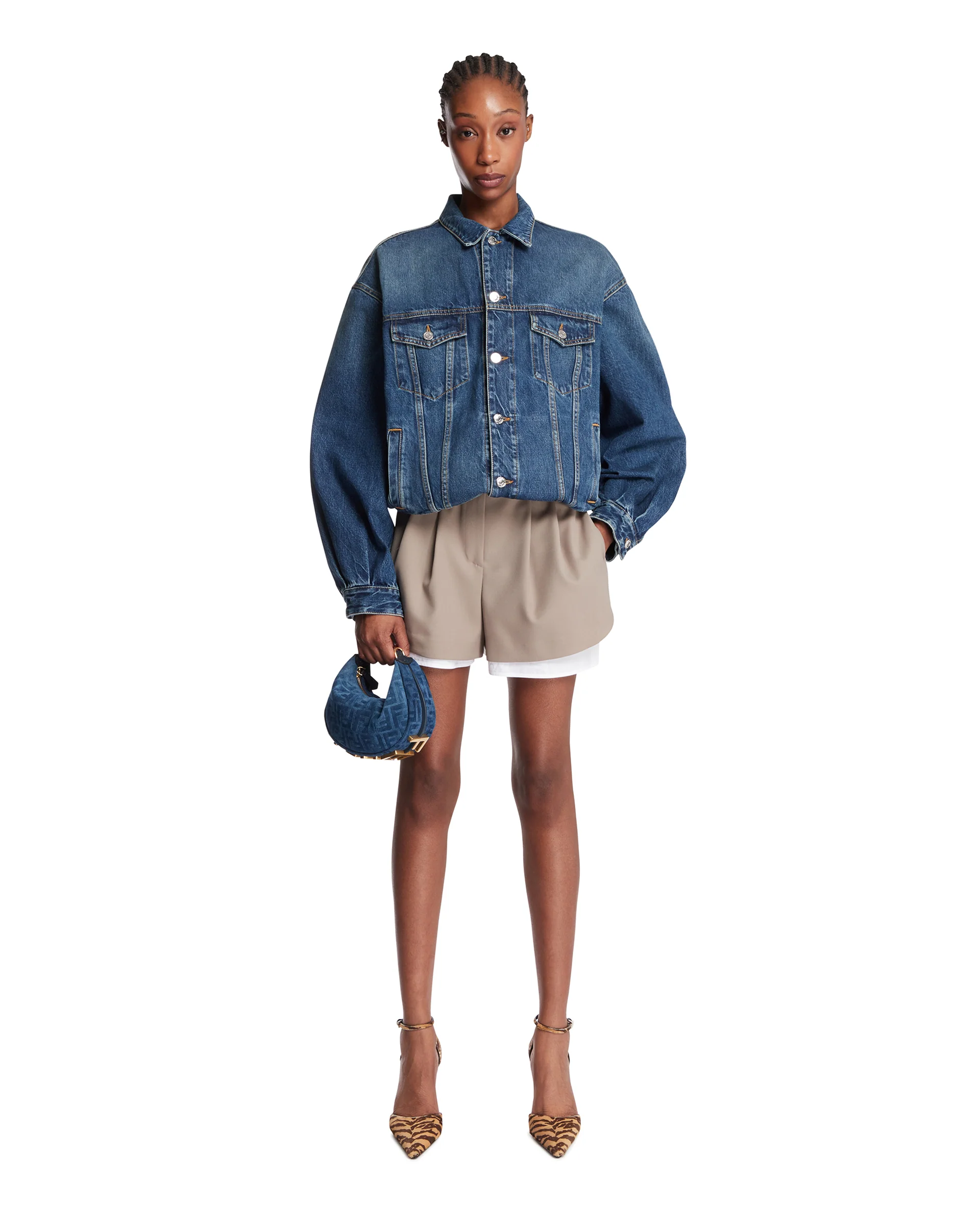Giacca Bomber Vanni In Denim Blu - Image 3
