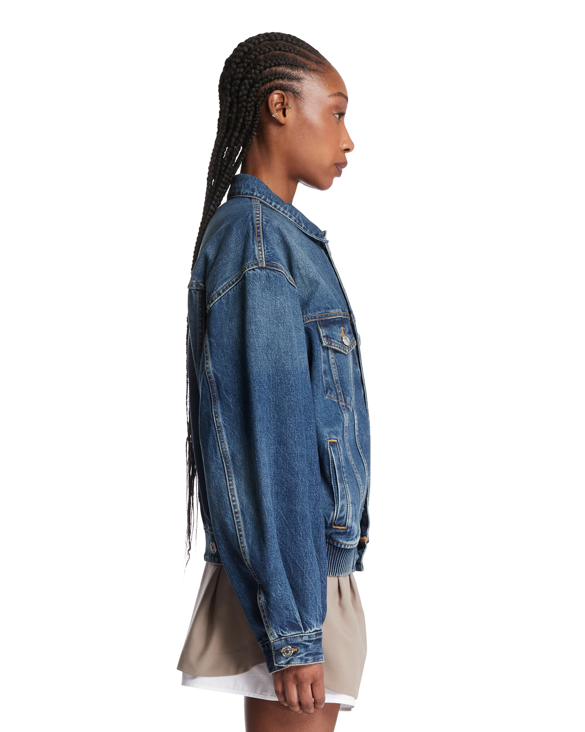 Giacca Bomber Vanni In Denim Blu - Image 4