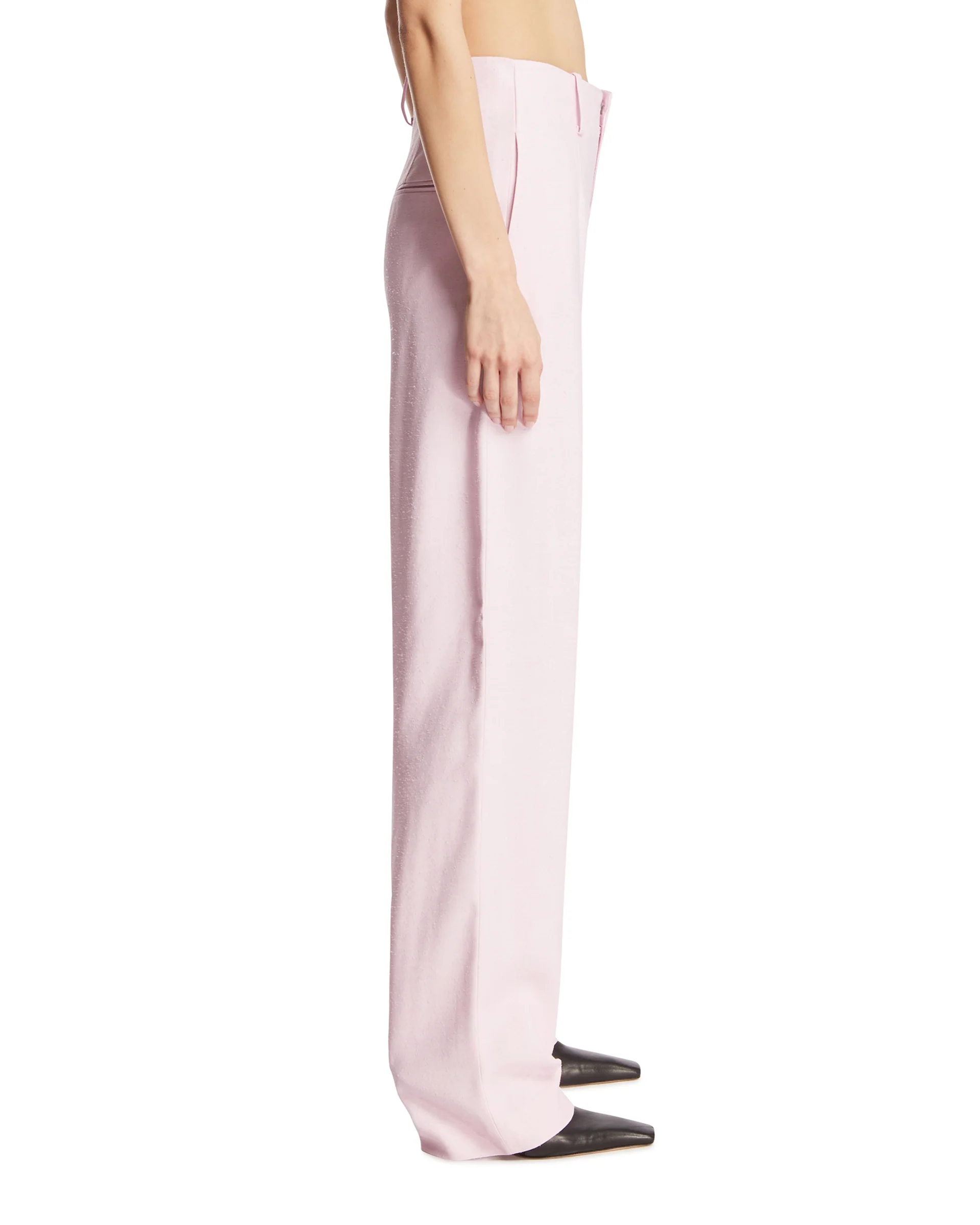 Pantaloni Temi In Viscosa Rosa - Image 4