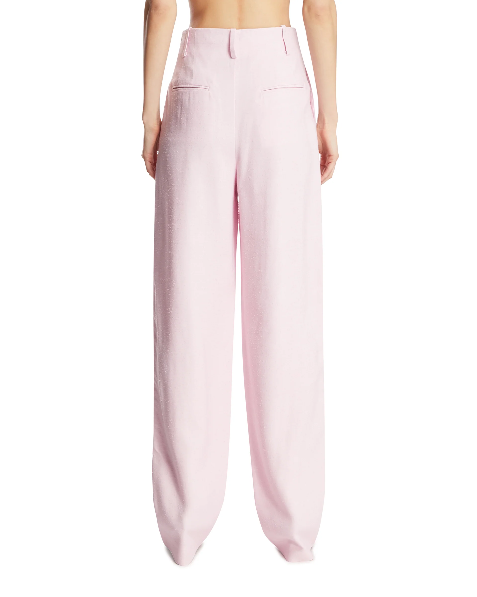 Pantaloni Temi In Viscosa Rosa - Image 5