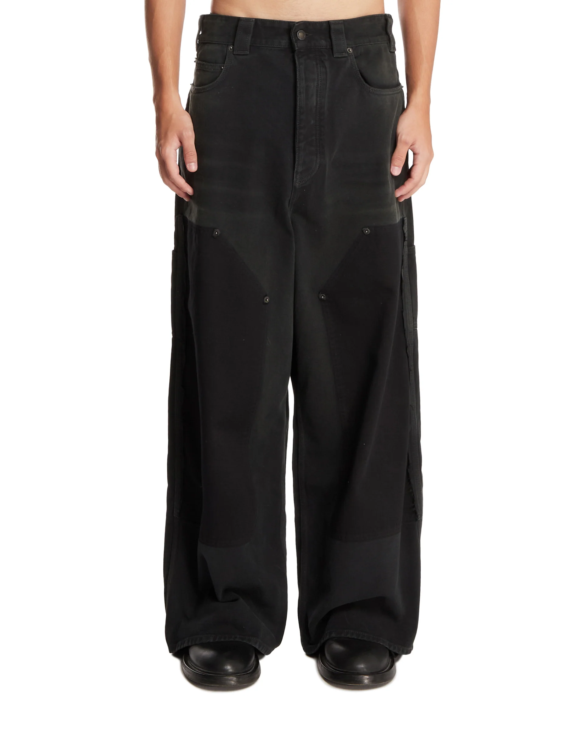 Pantaloni Baggy Ripped Off Neri