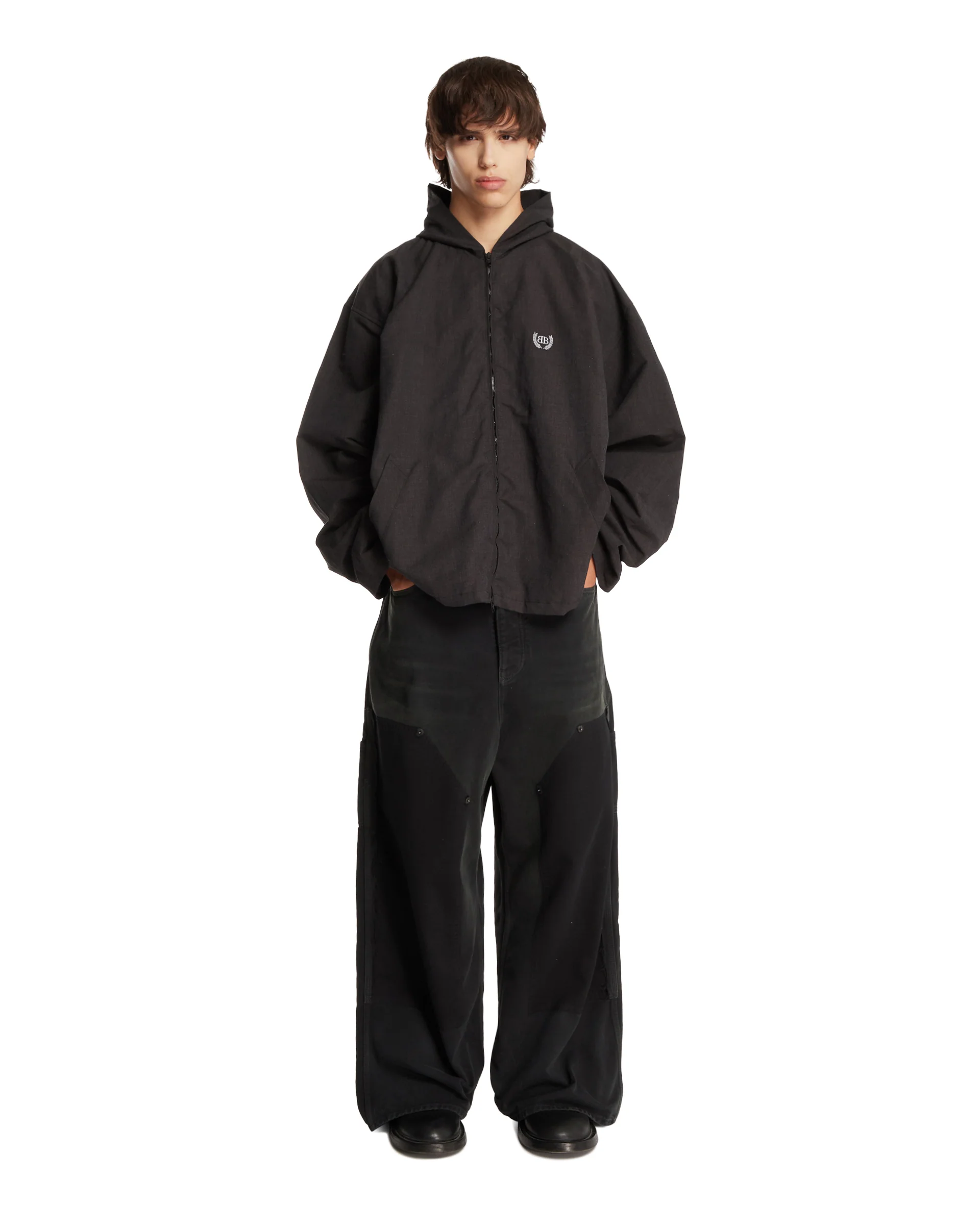 Pantaloni Baggy Ripped Off Neri - Image 3
