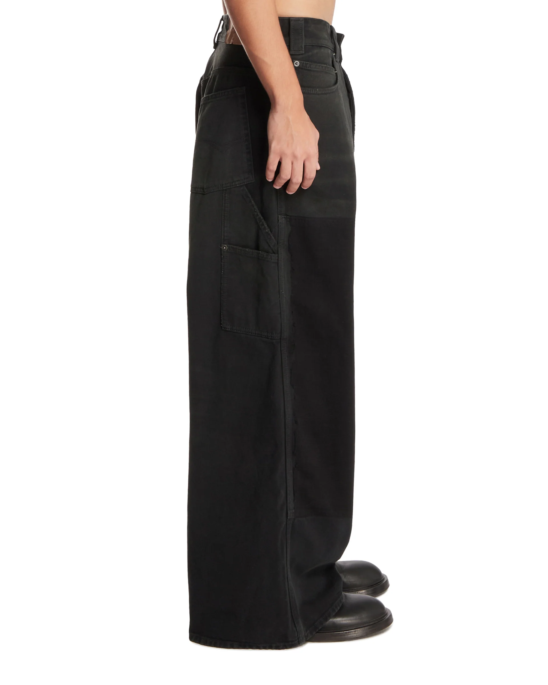Pantaloni Baggy Ripped Off Neri - Image 4