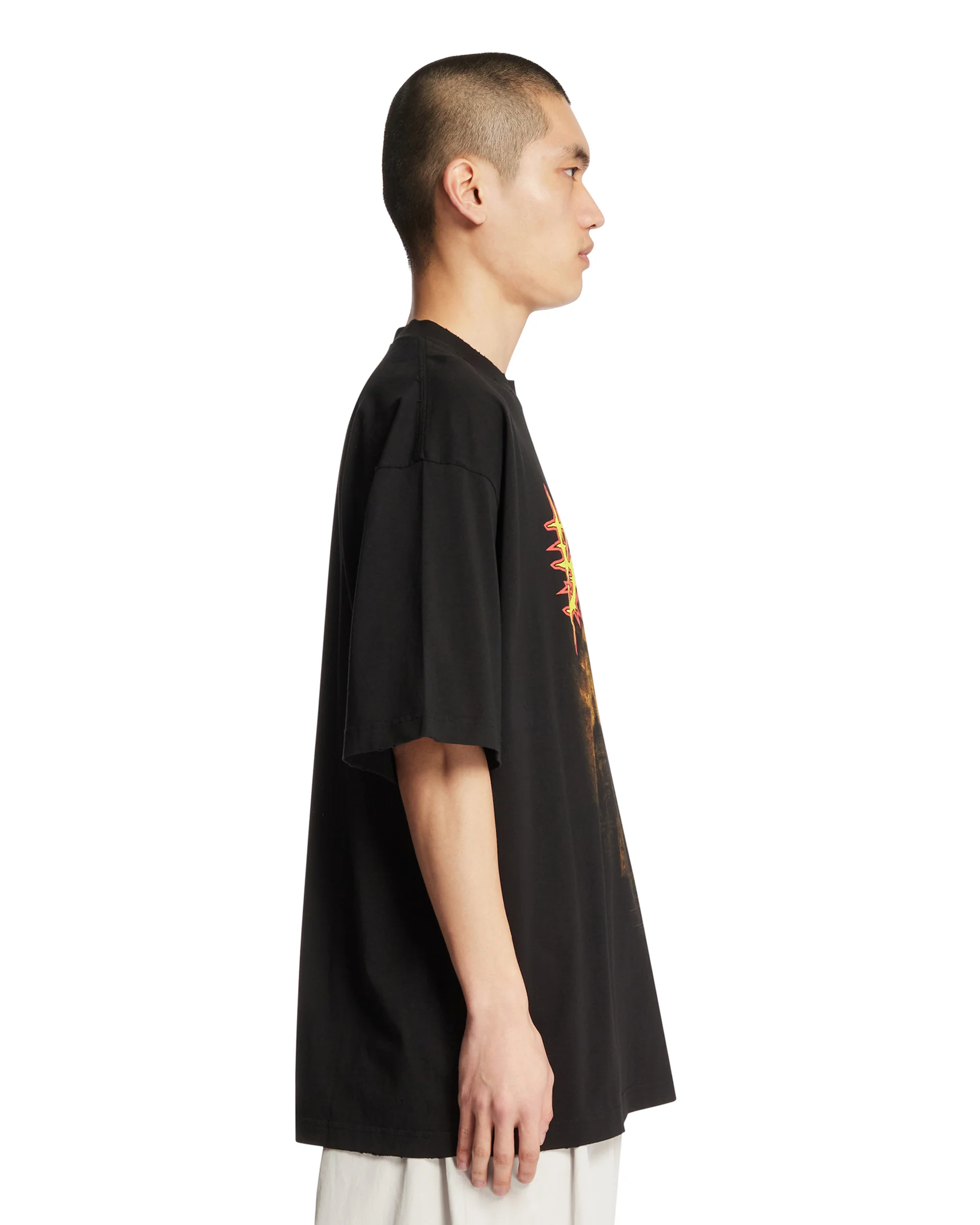 T-Shirt Stampata Con Logo Nera - Image 4