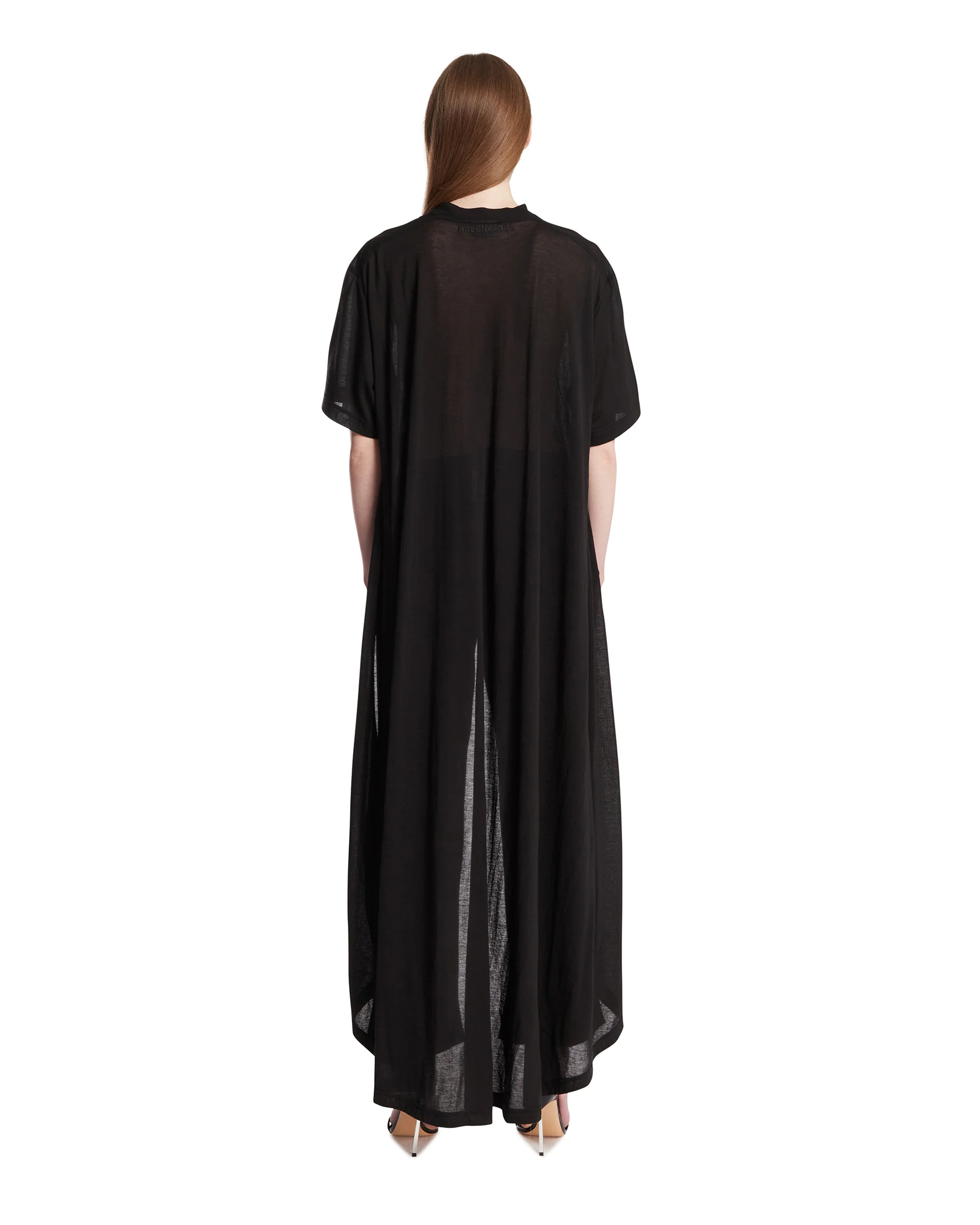 T-Shirt Con Strascico Nera - Image 5