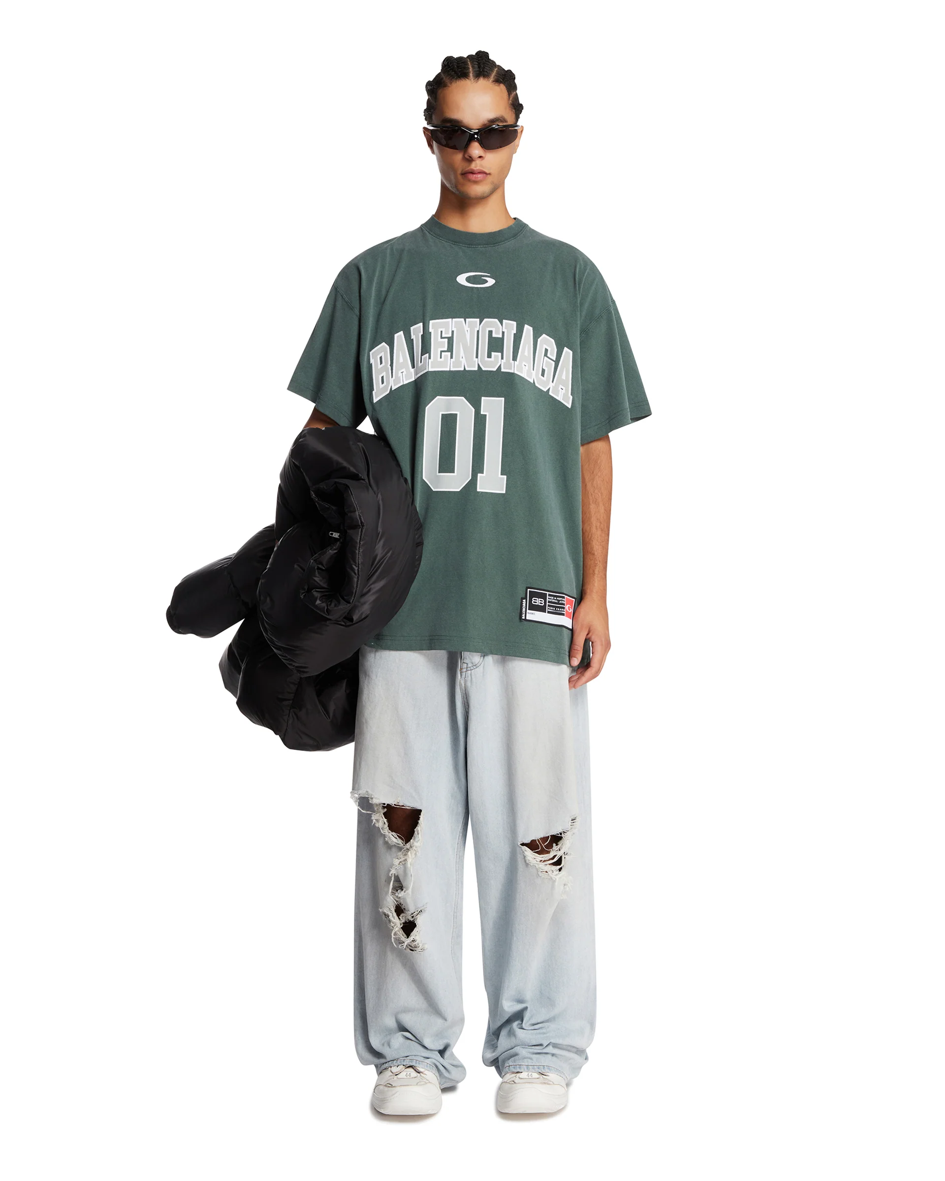 T-Shirt Basketball Oversize Verde - Image 3