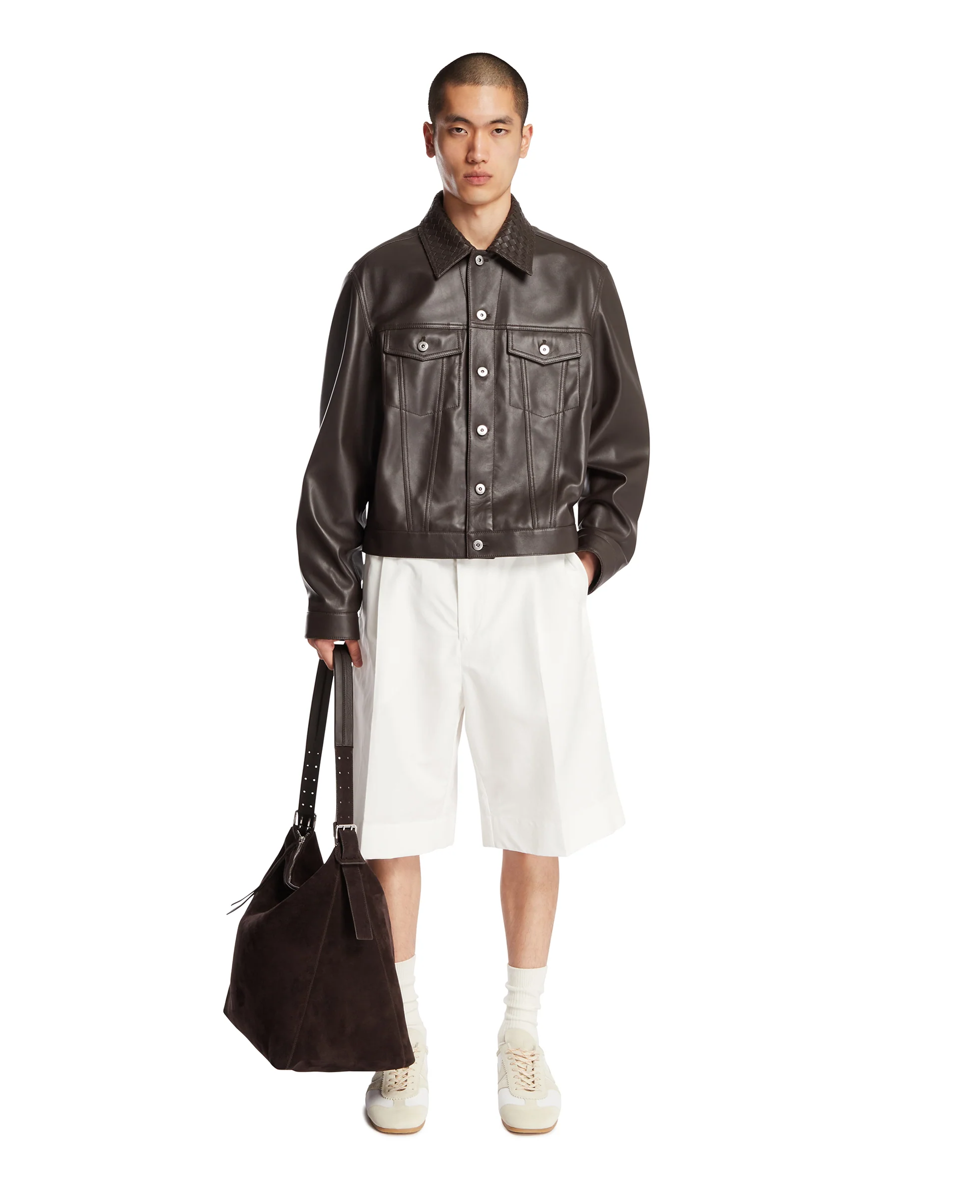 Giacca In Pelle Marrone - Image 3