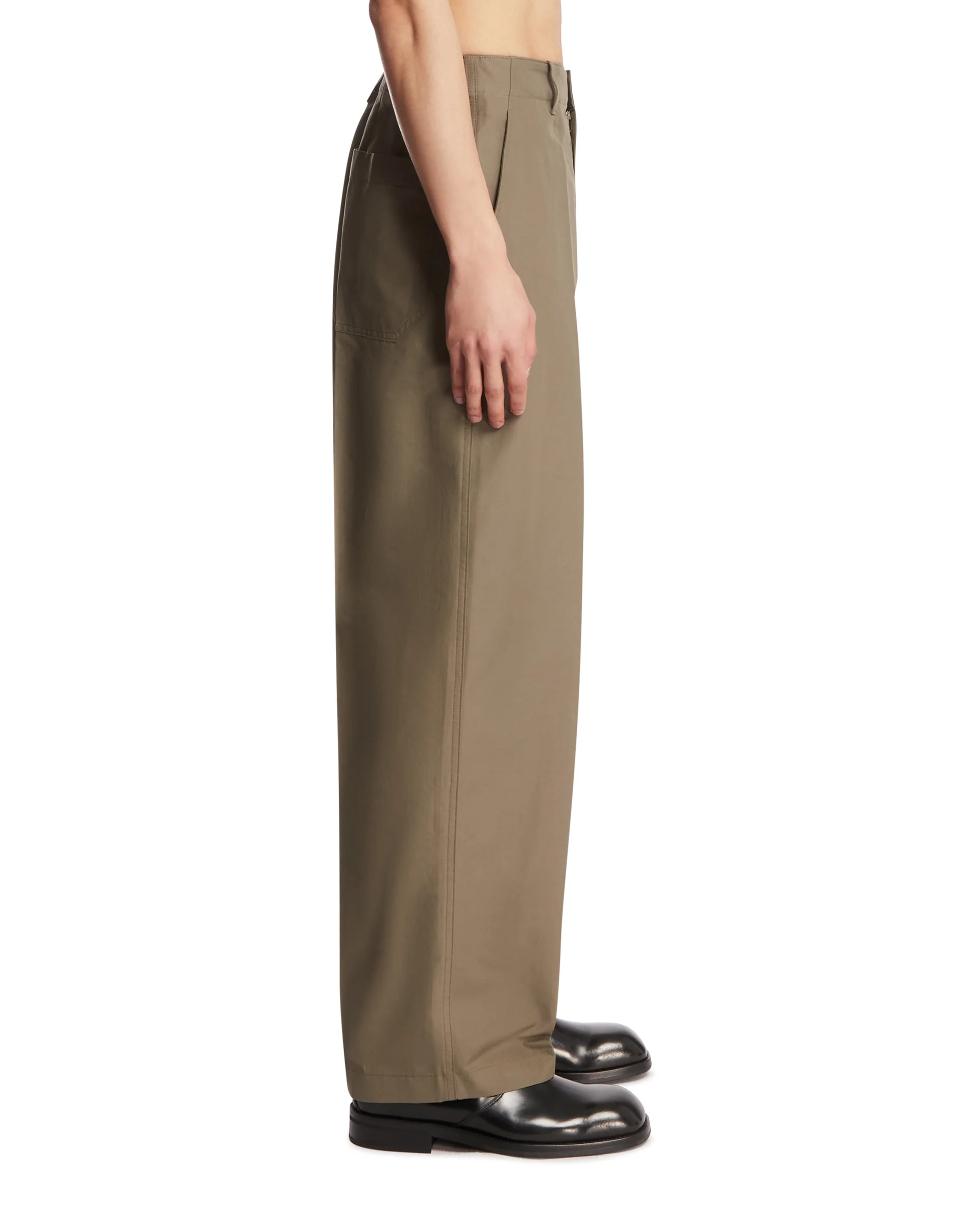 Pantaloni In Cotone Compatto Grigi - Image 4