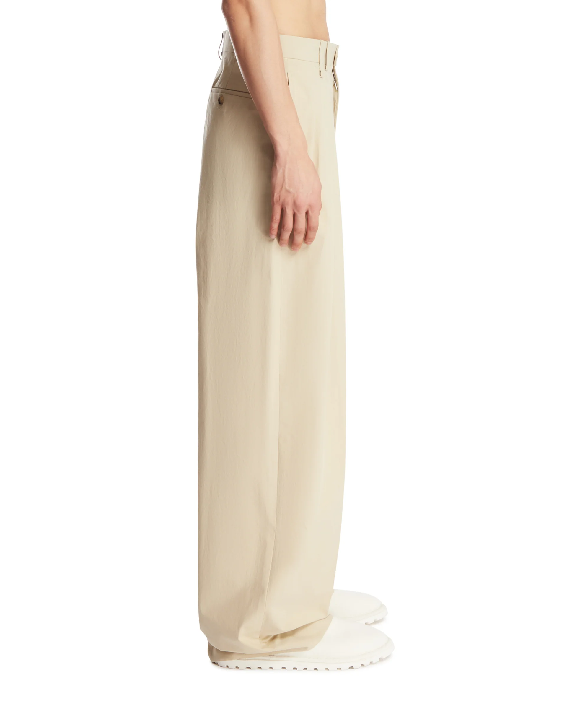 Pantaloni In Cotone Beige - Image 4