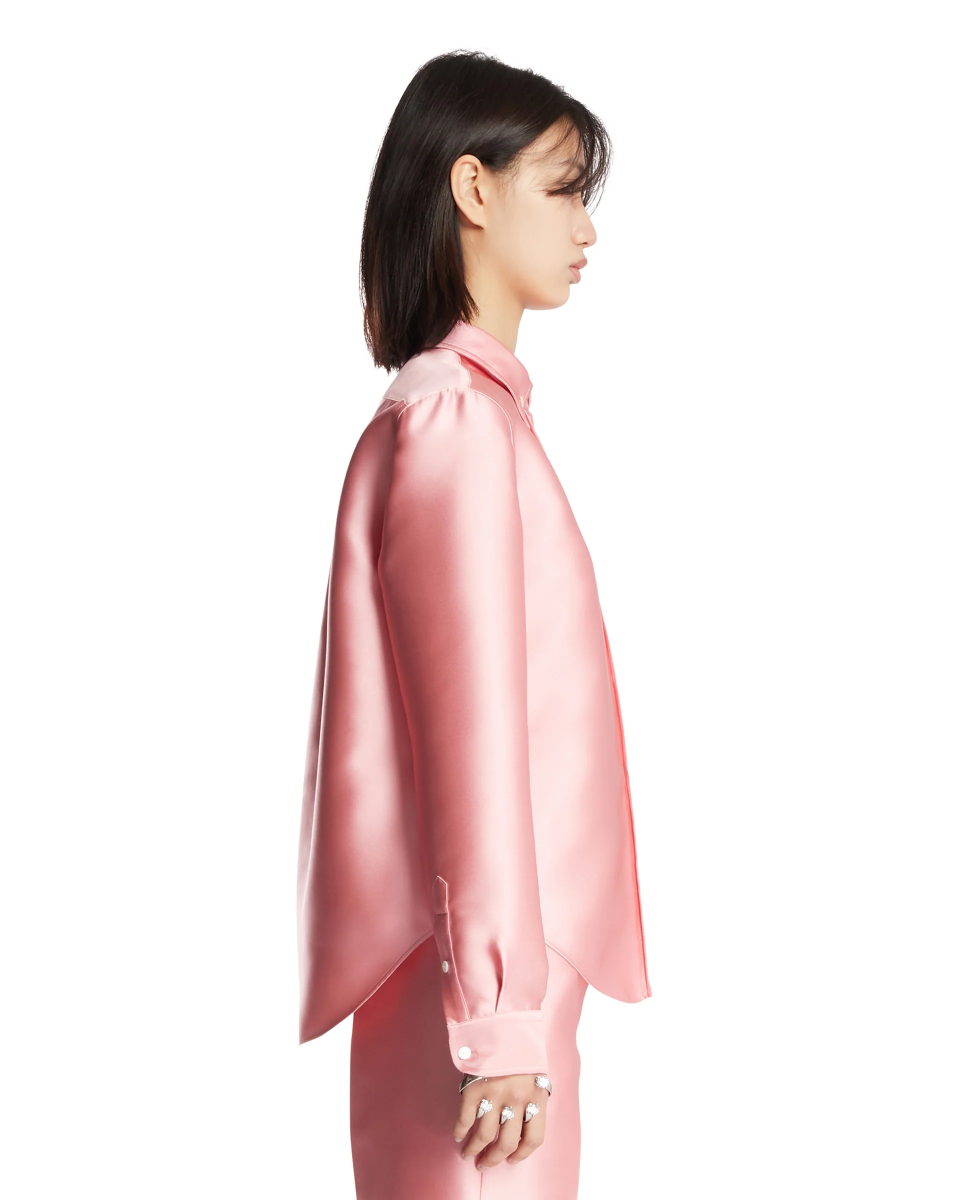 Camicia In Misto Seta Rosa - Image 4