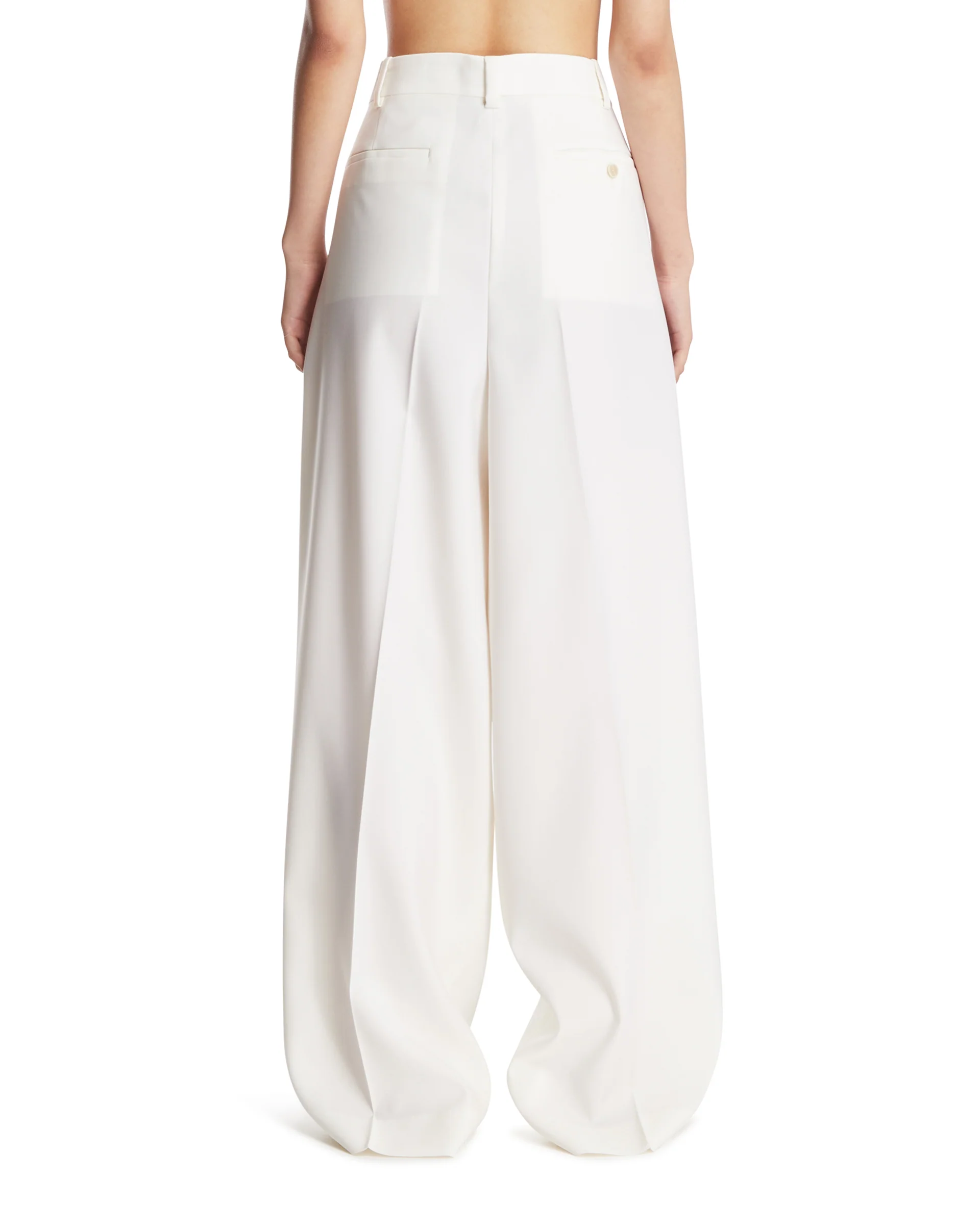 Pantaloni A Vita Alta Bianchi - Image 5