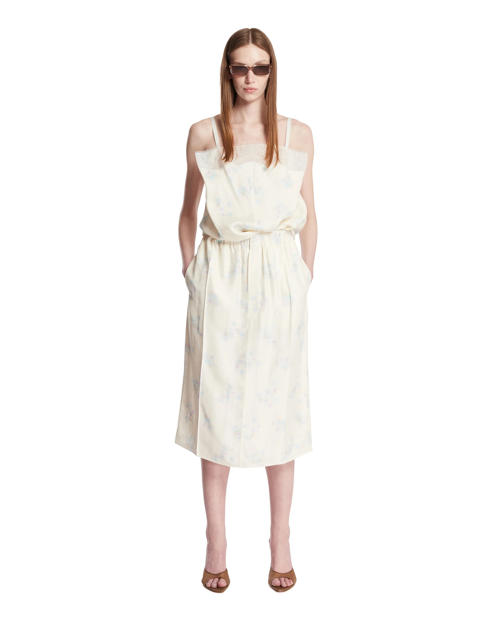 Top In Viscosa E Cotone Beige - Image 3