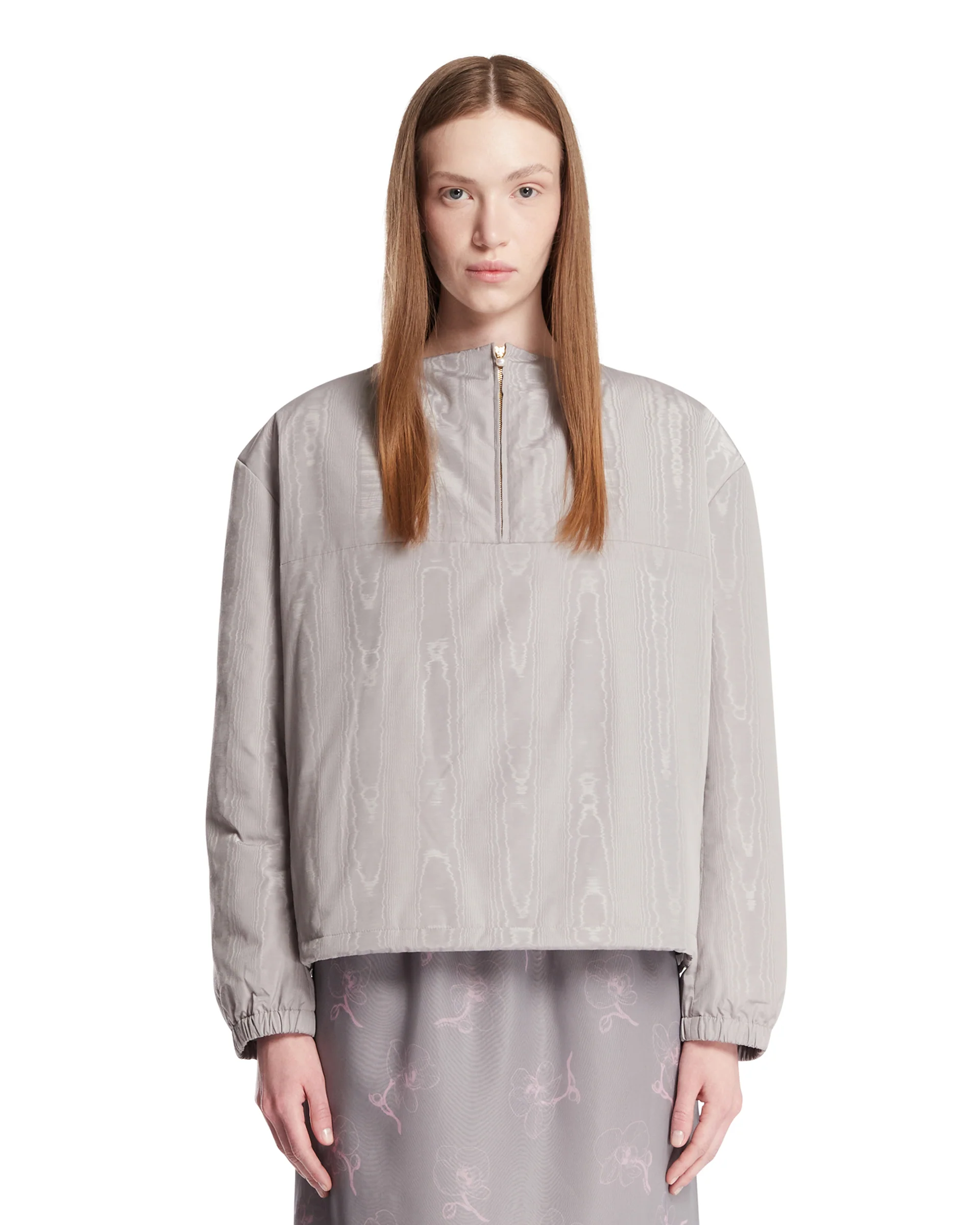 Giacca Con Zip Imbottita Grigia