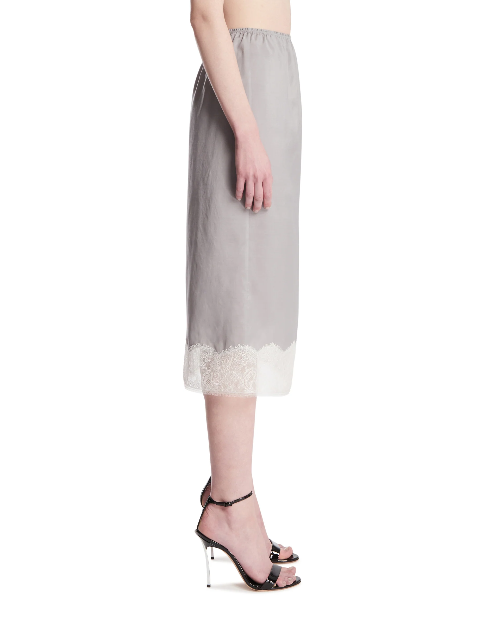 Gonna Sottoveste in Seta Grigia - Image 4