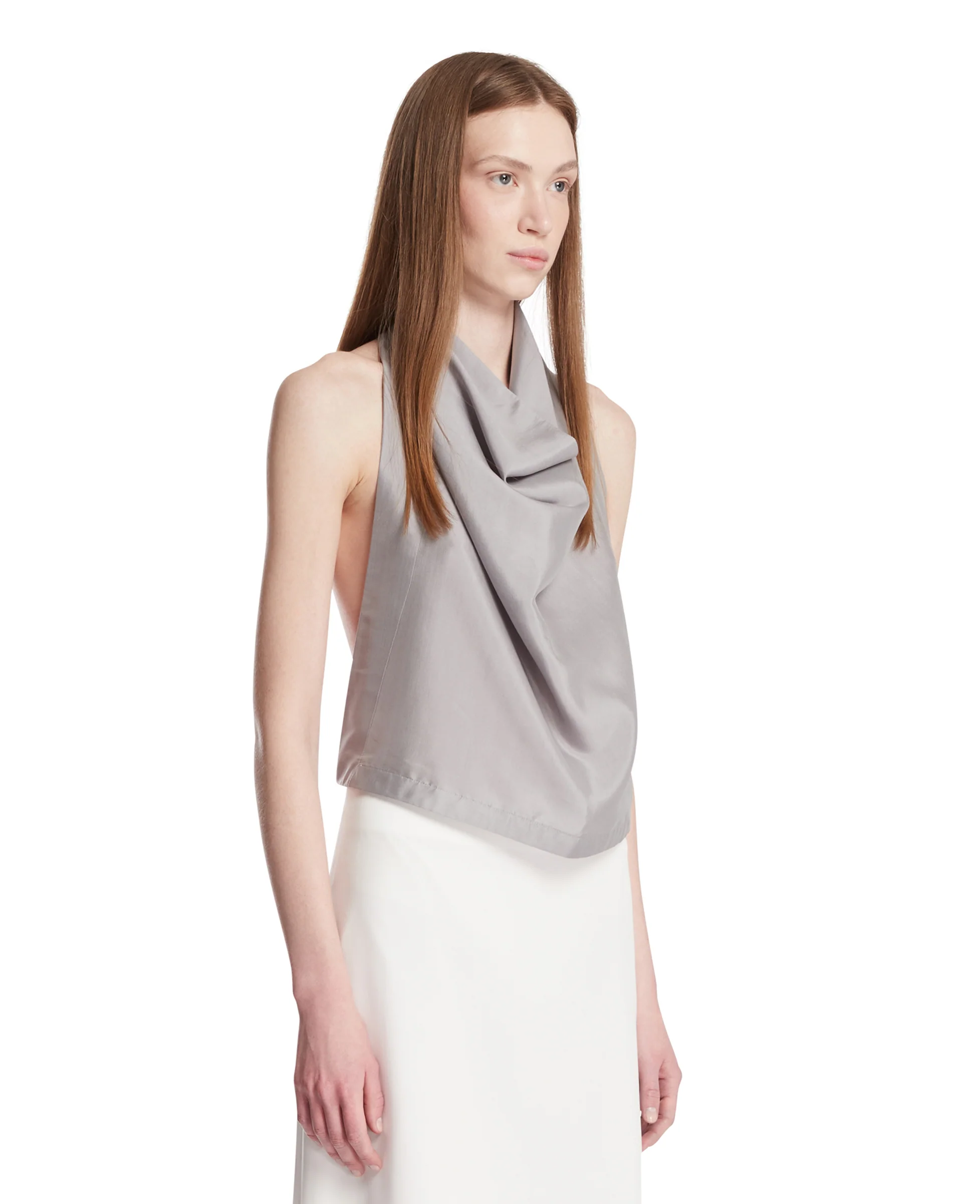 Top In Seta Grigio - Image 2