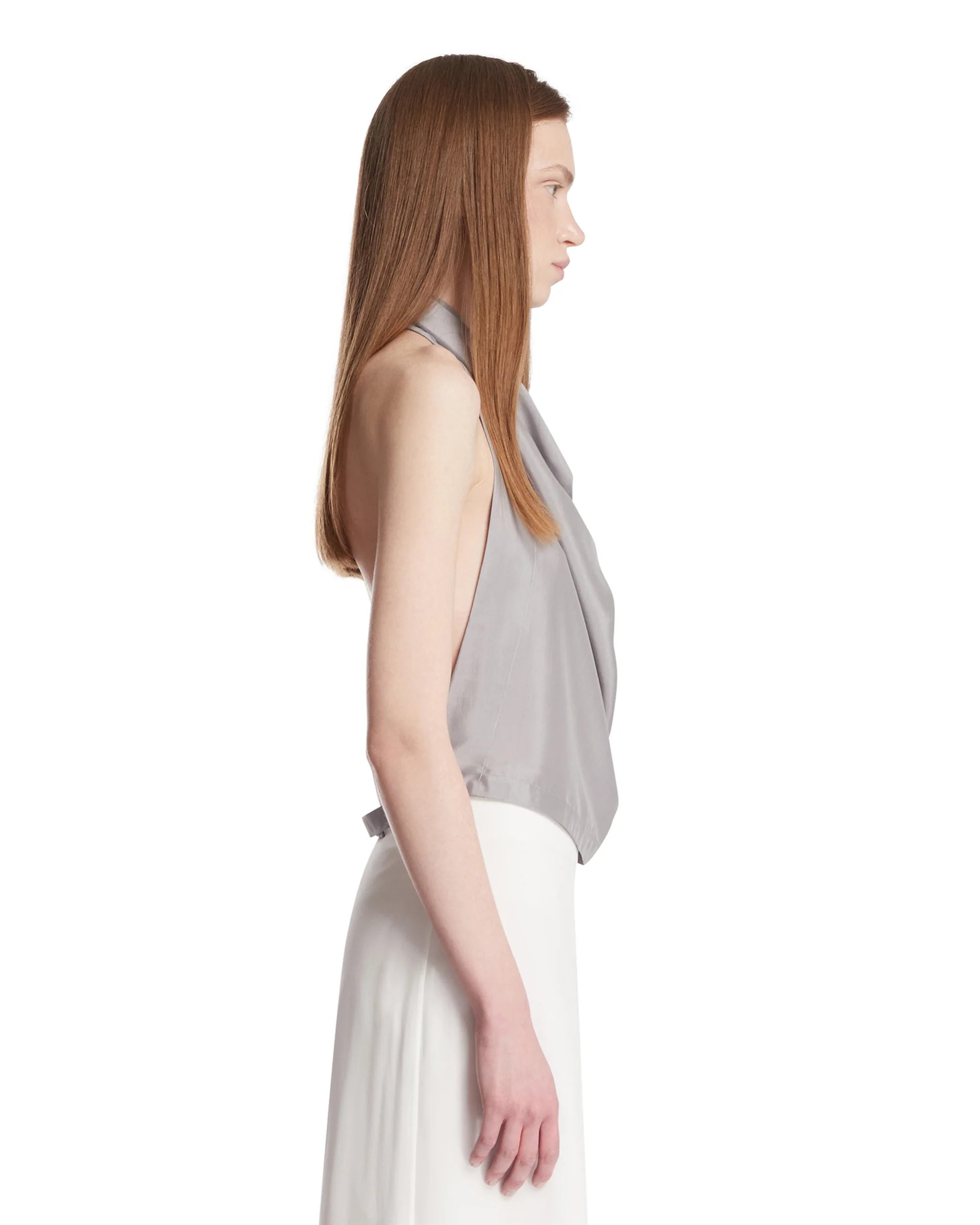 Top In Seta Grigio - Image 4