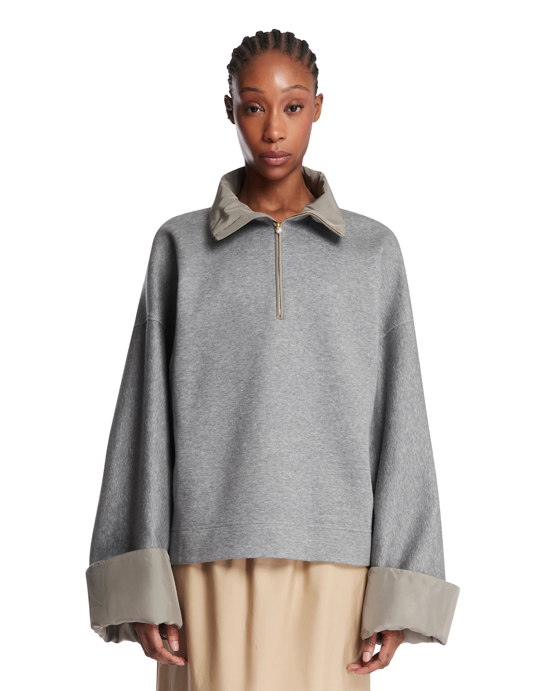 Maglione A Collo Alto Grigio