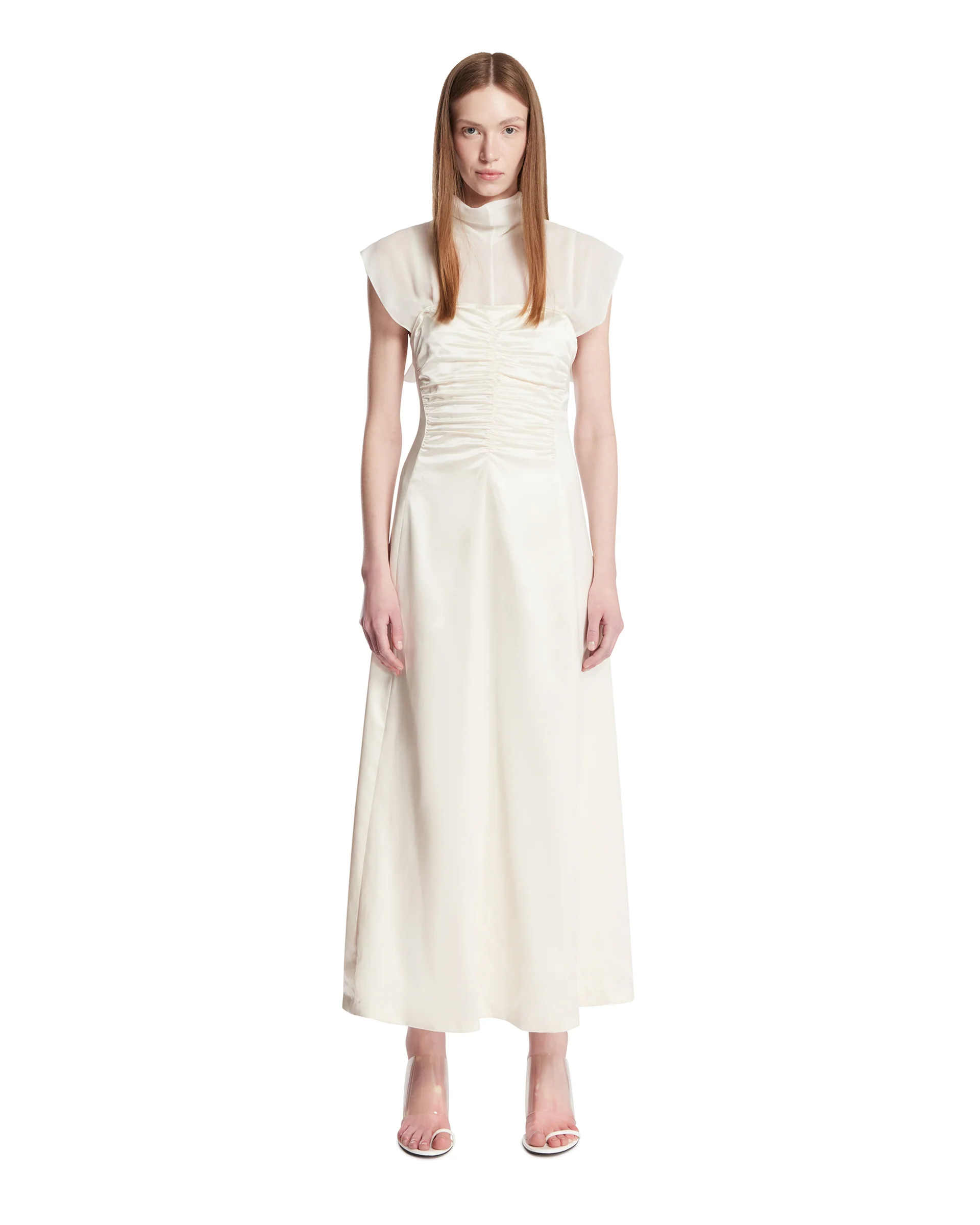 Abito Midi In Seta Bianco