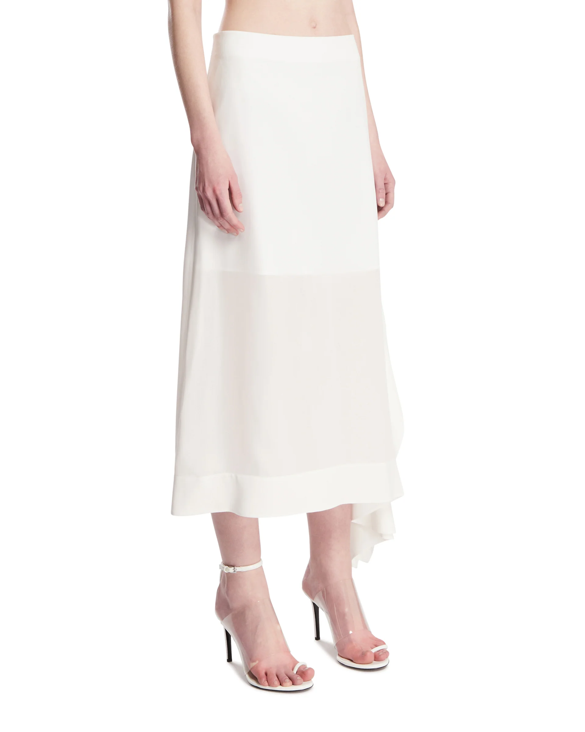 Gonna Midi In Seta Bianca - Image 2