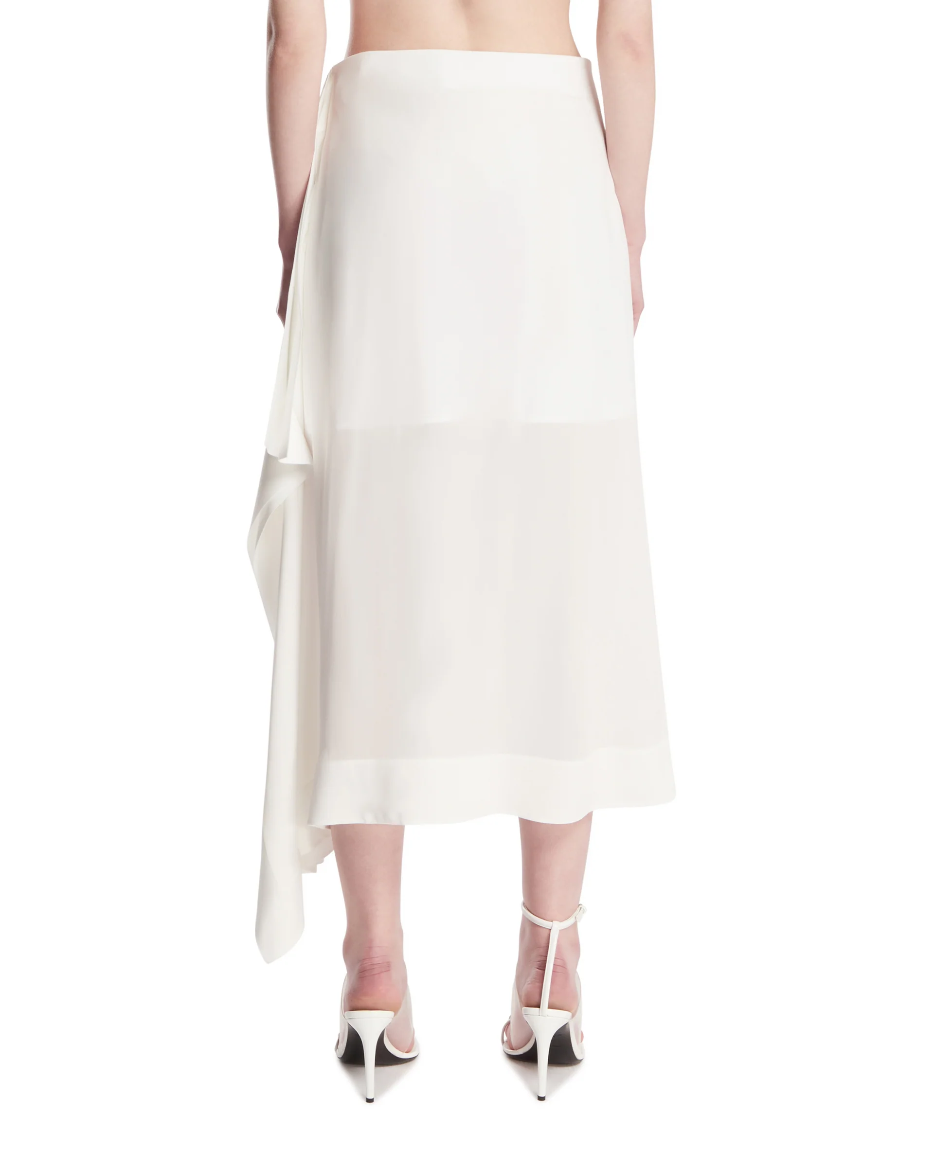 Gonna Midi In Seta Bianca - Image 5