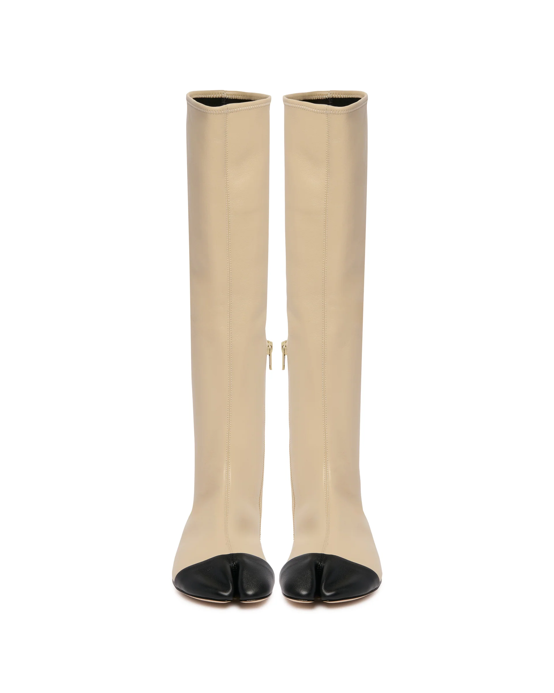 Stivali Tabi In Pelle Beige - Image 4