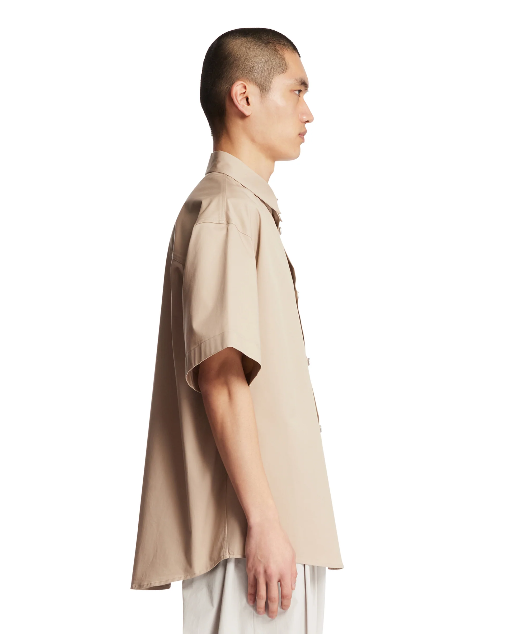 Camicia Karl In Cotone Beige - Image 4