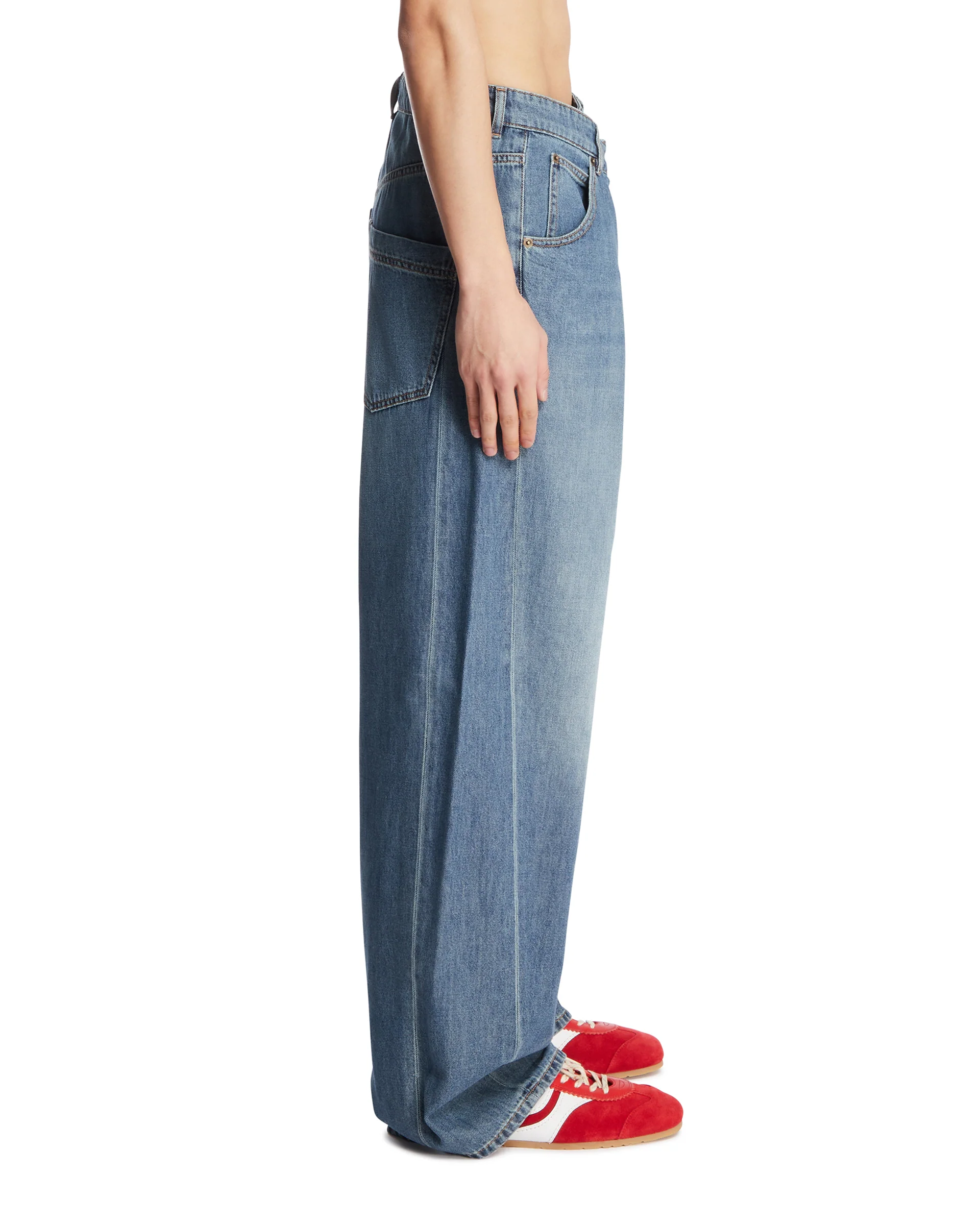 Jeans Ined Fold Over Blu - Image 4