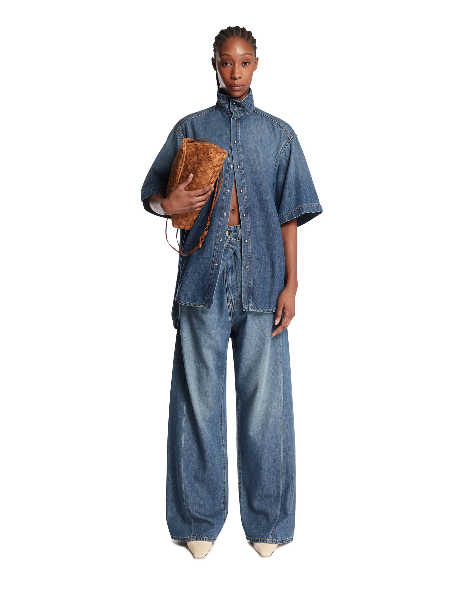 Camicia In Denim Blu Scuro - Image 3