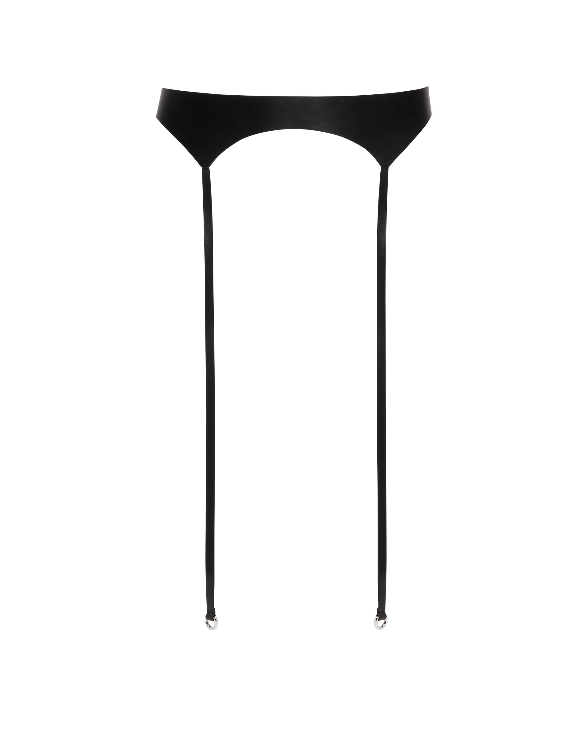 Cintura Laisse In Pelle Nera