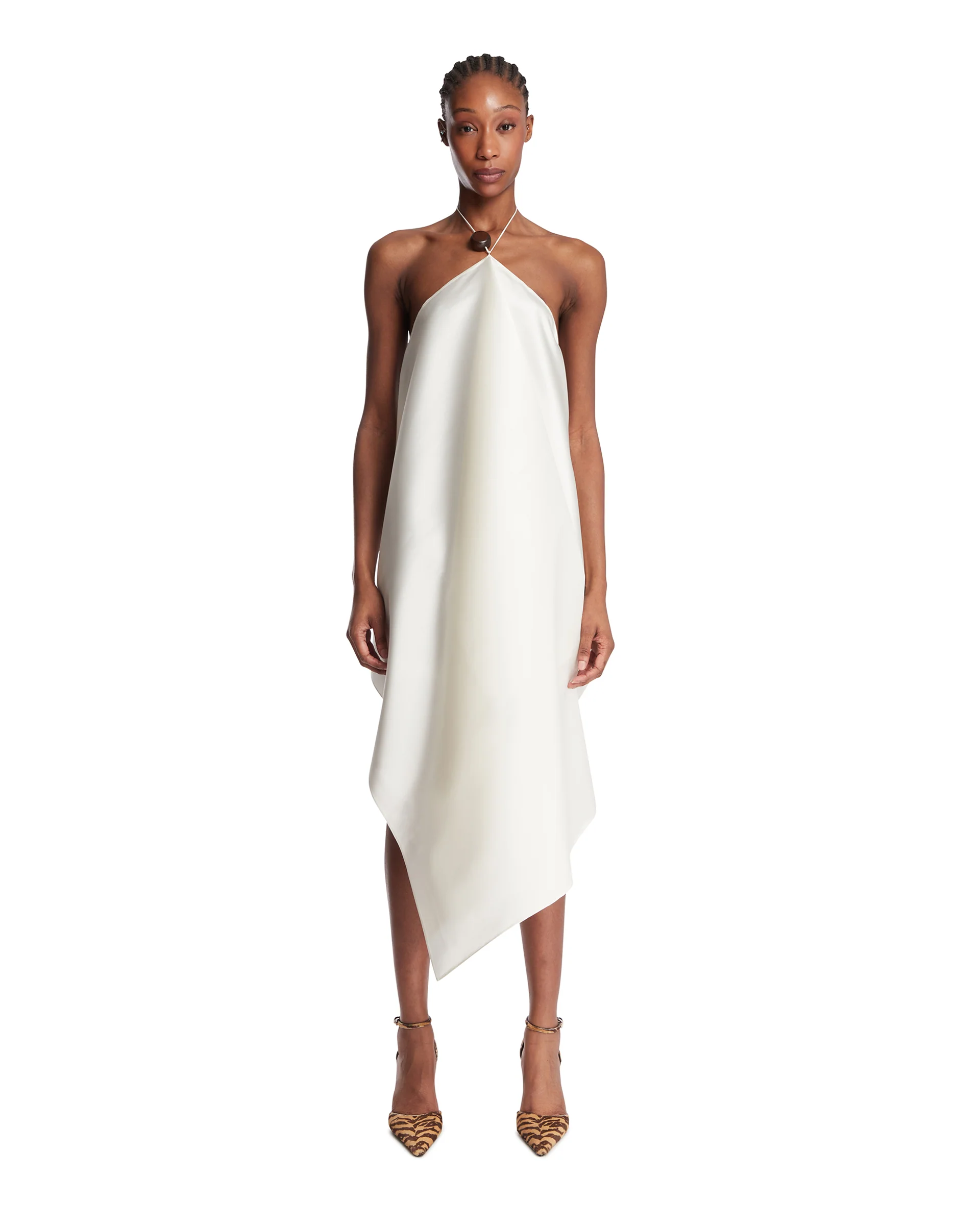 Top Oversize In Seta Bianco