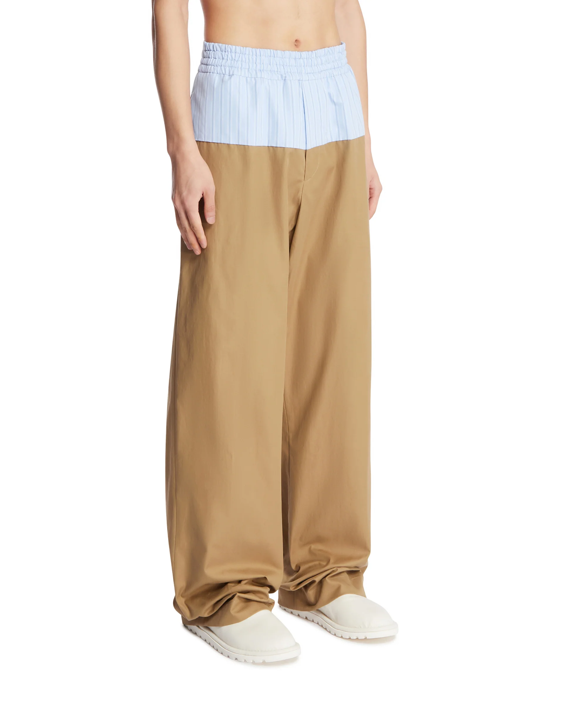Pantaloni Effetto Boxer Beige - Image 2