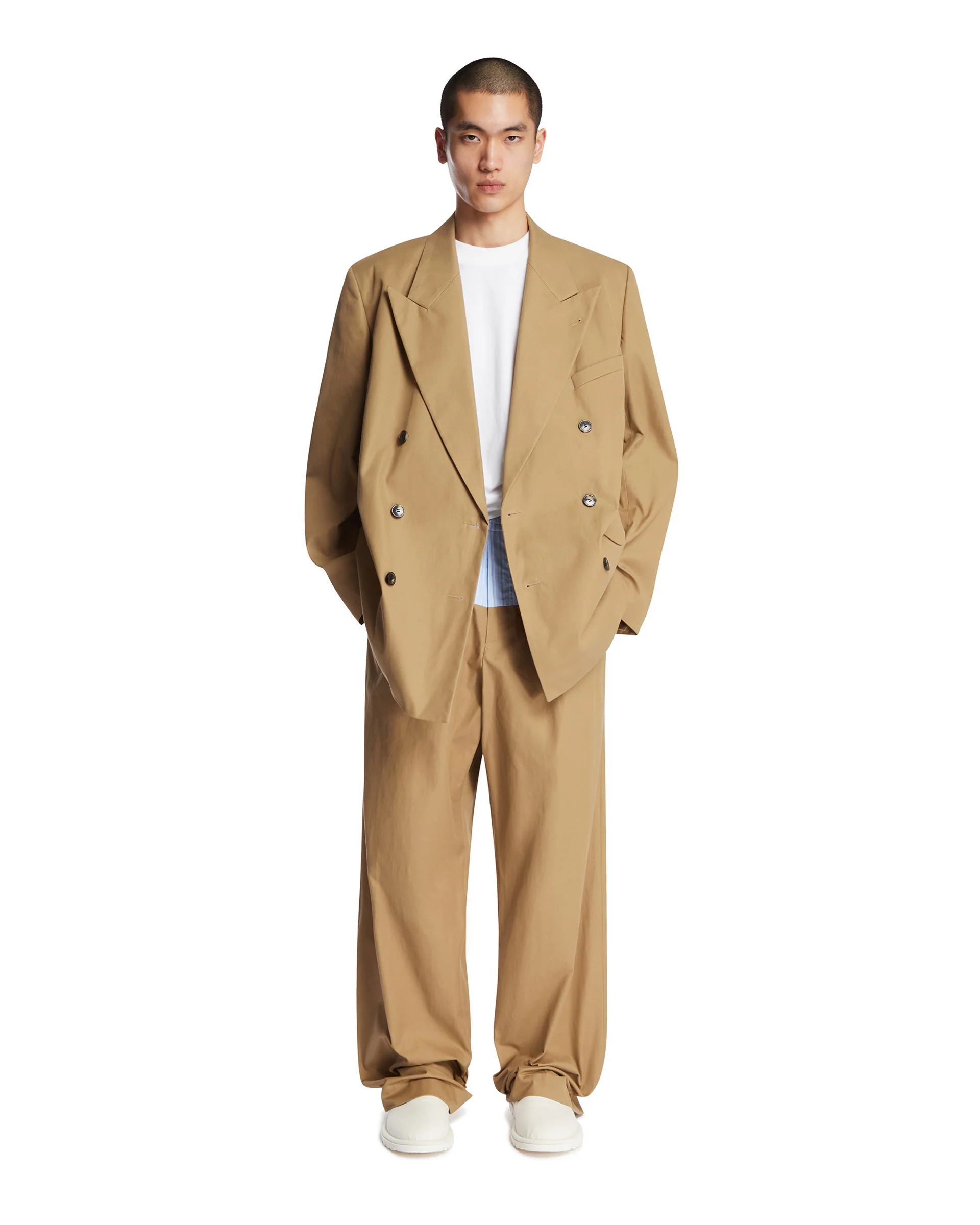 Pantaloni Effetto Boxer Beige - Image 3