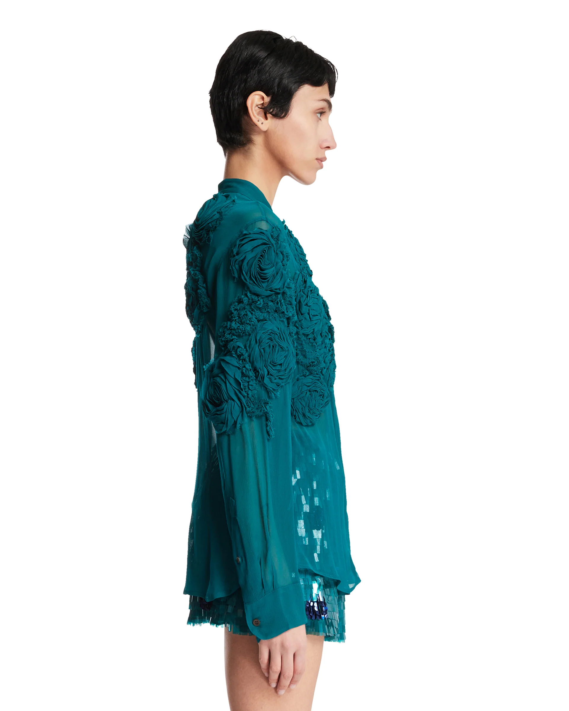 Camicia Con Fiori Blu - Image 4